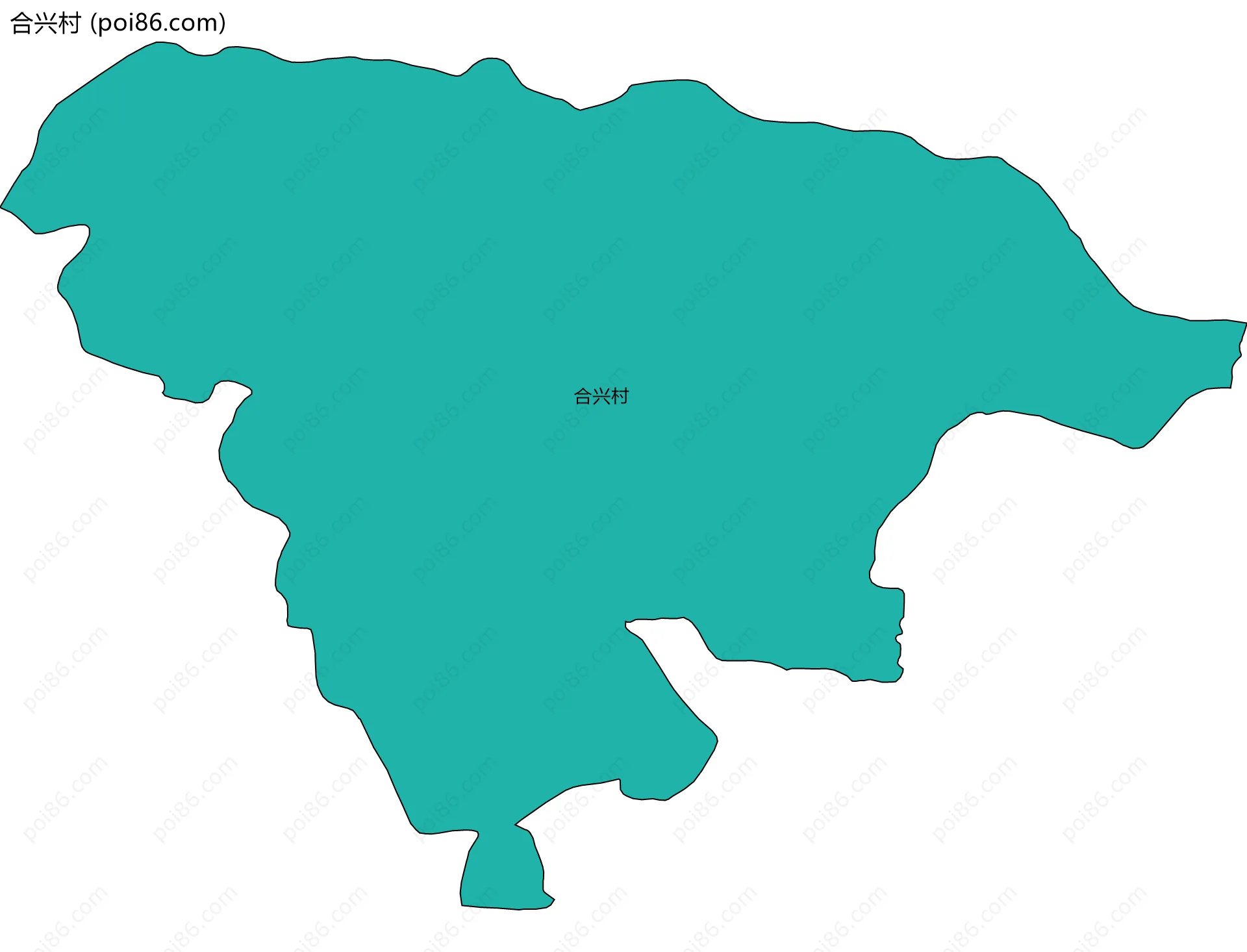 合兴村边界地图