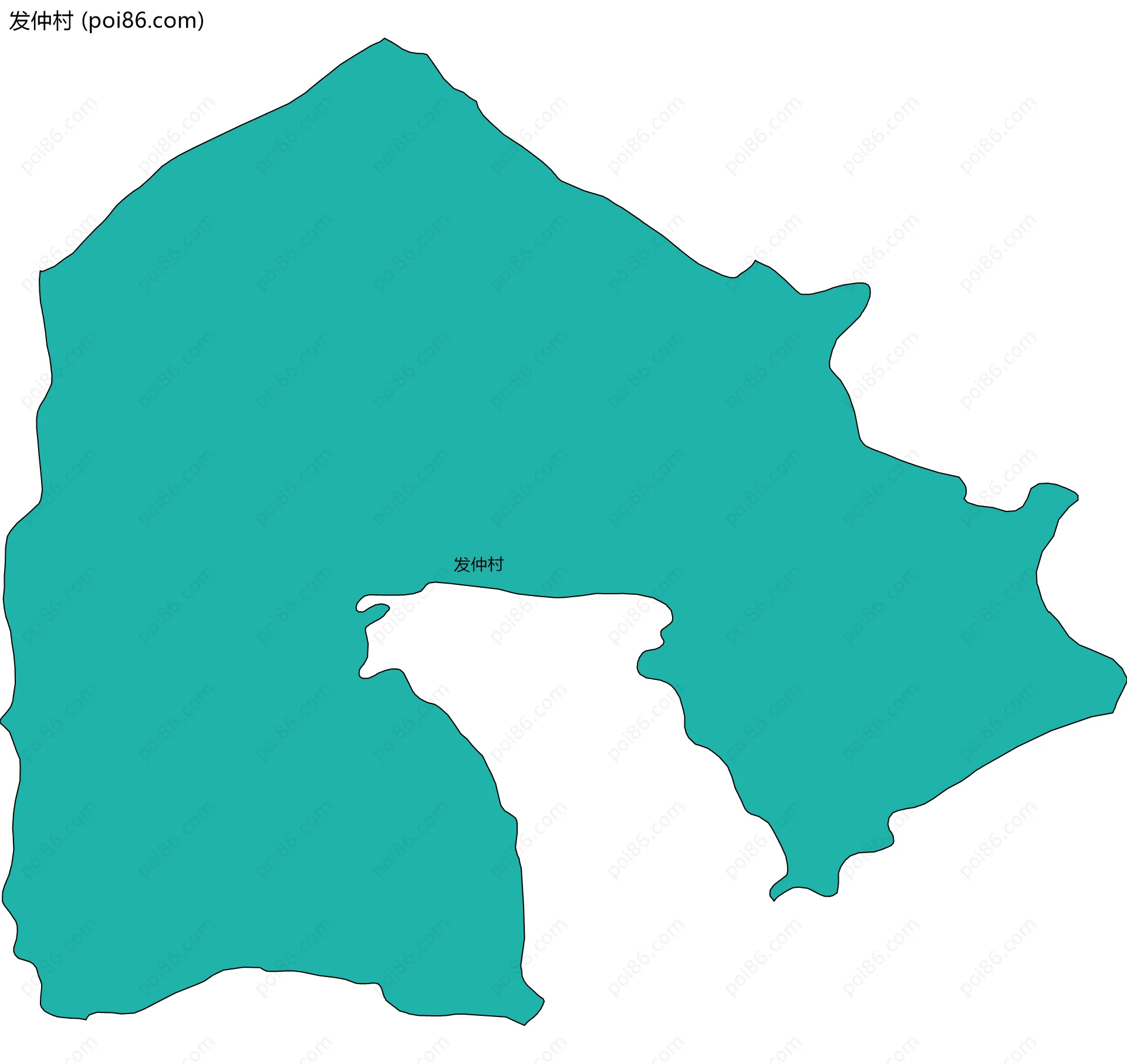 发仲村边界地图