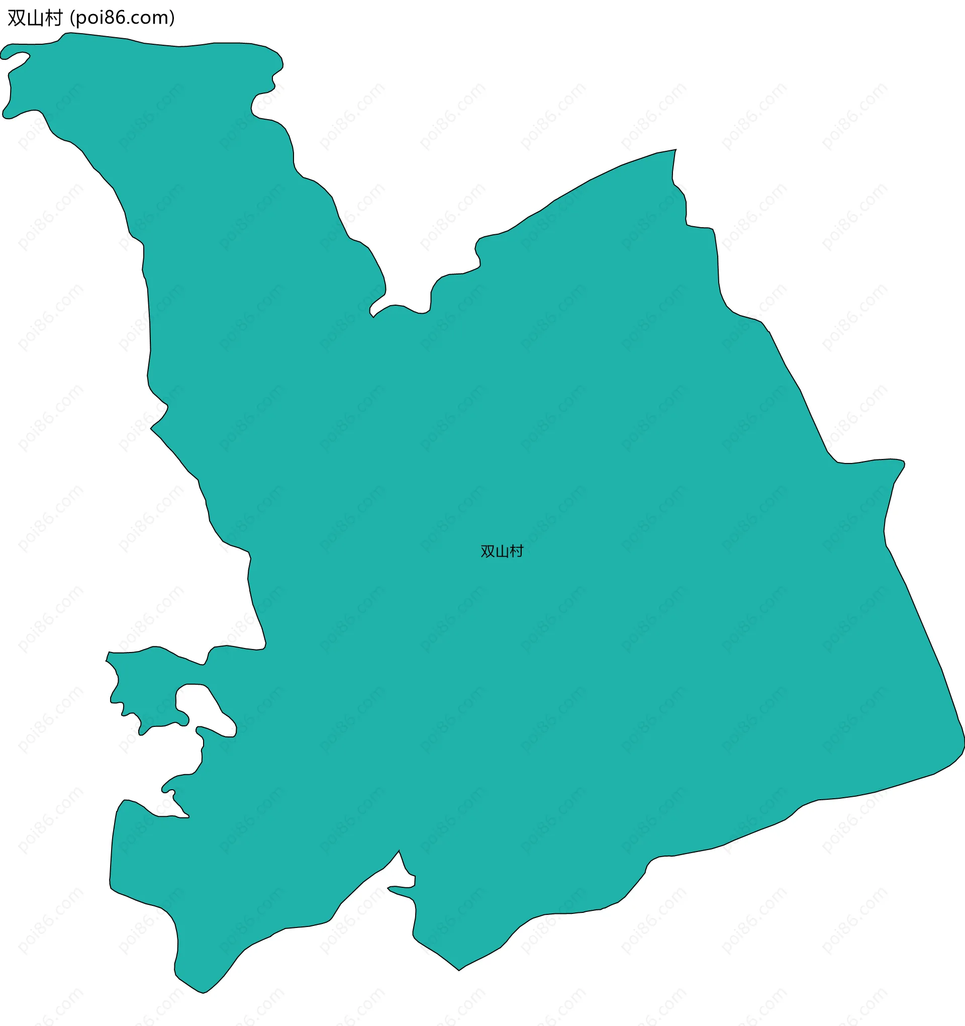 双山村边界地图