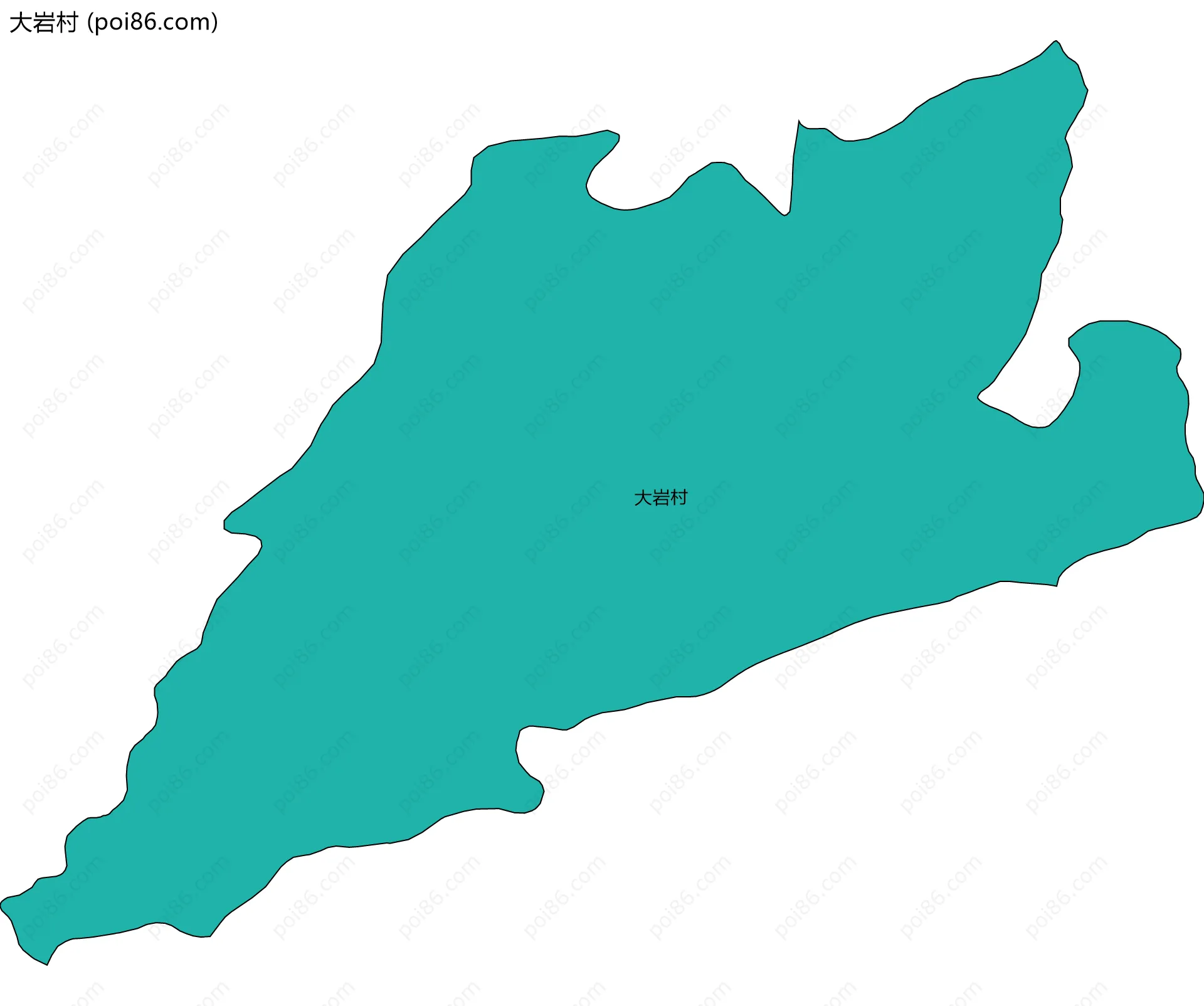 大岩村边界地图