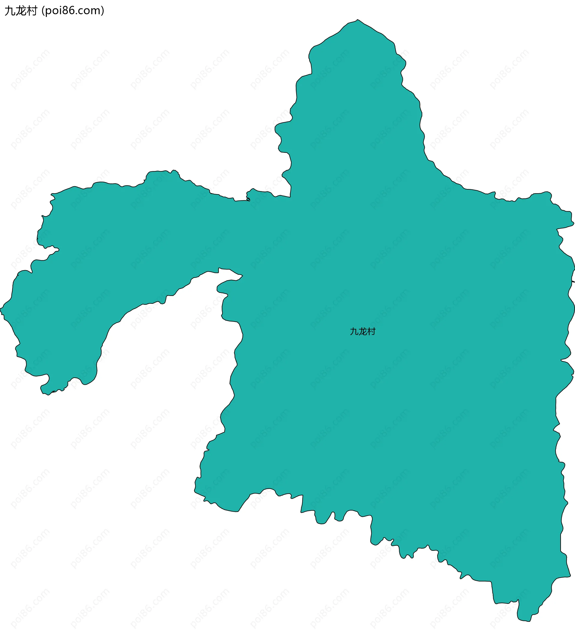 九龙村边界地图