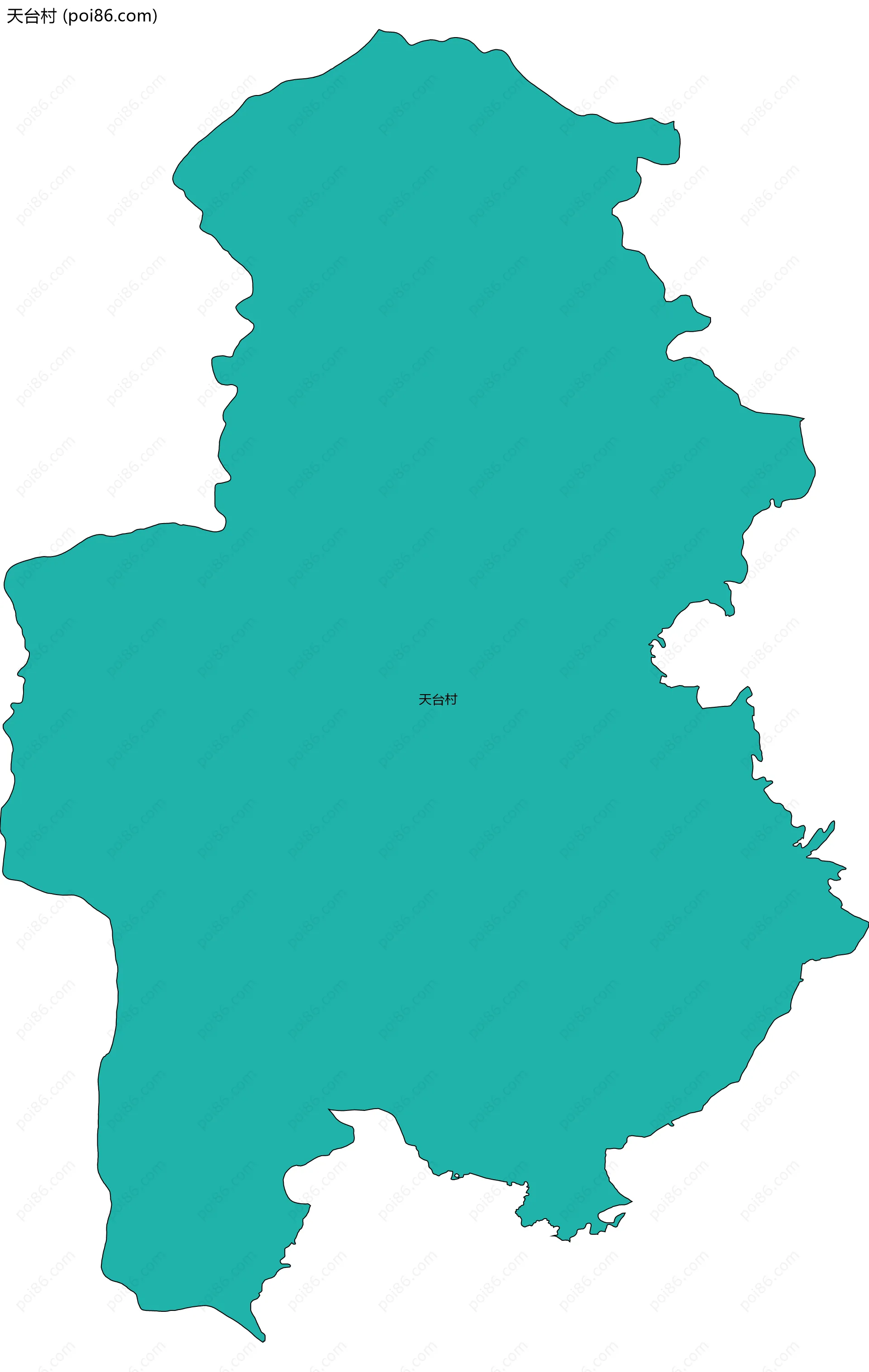 天台村边界地图