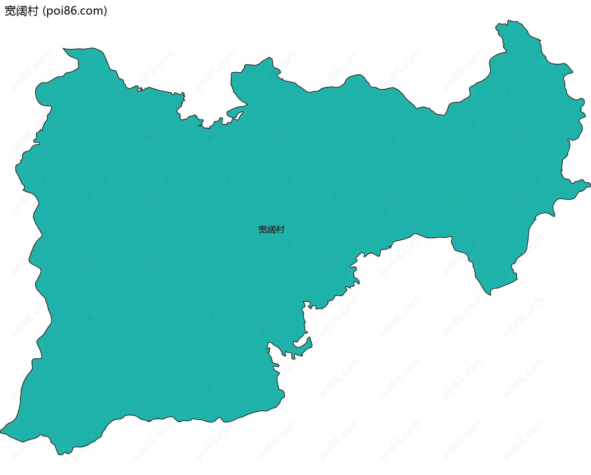宽阔村边界地图