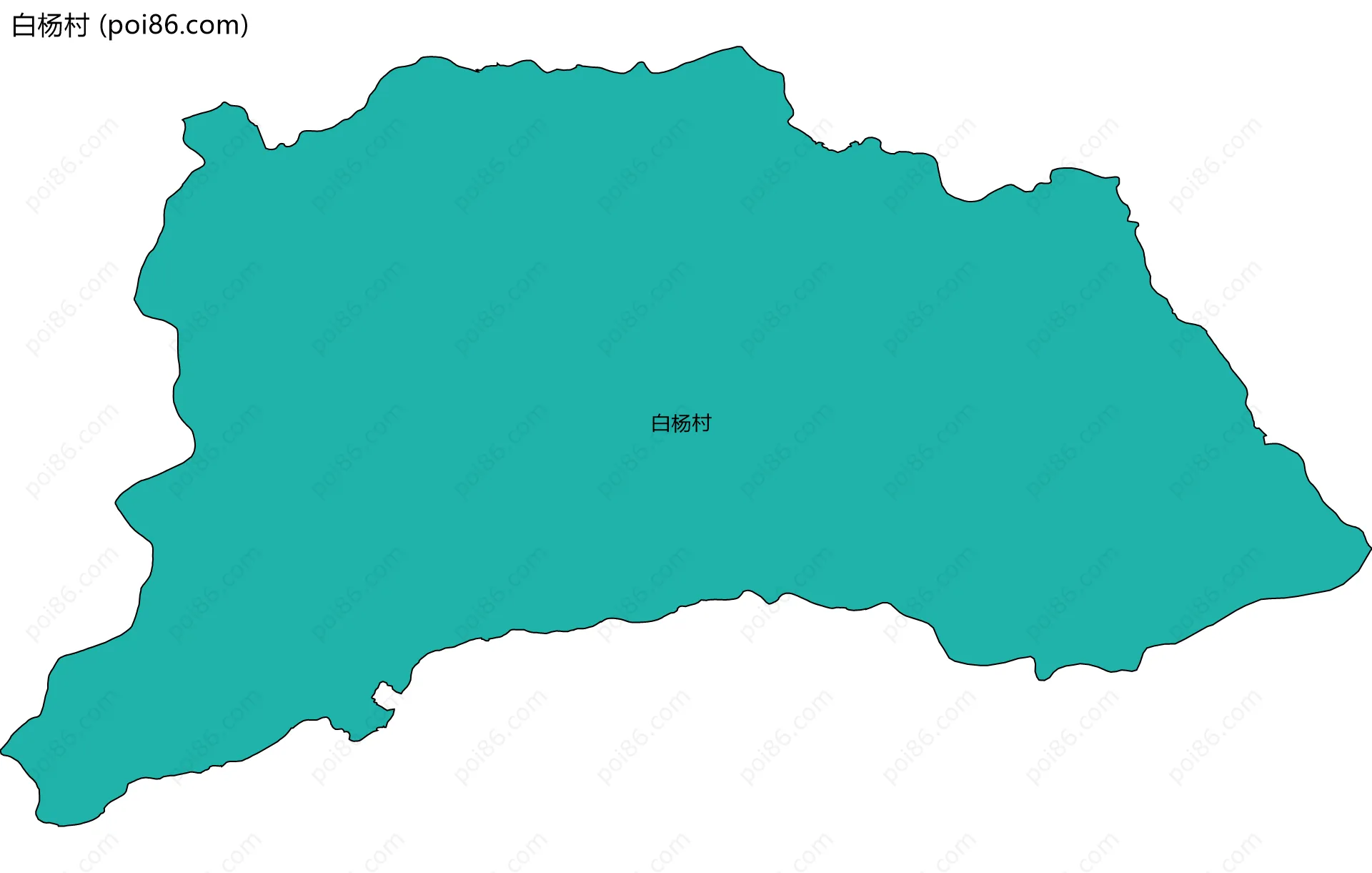 白杨村边界地图