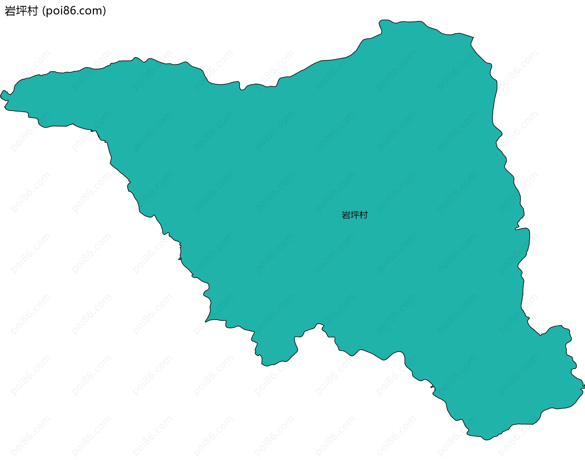 岩坪村边界地图