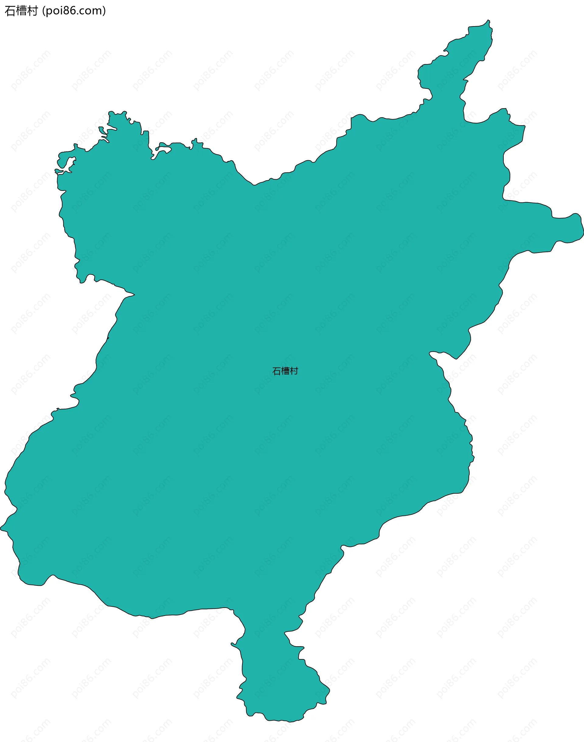 石槽村边界地图