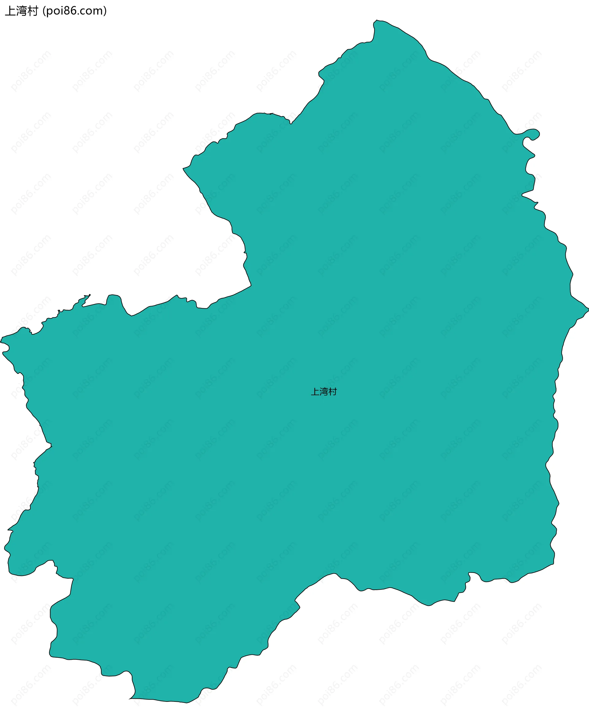 上湾村边界地图