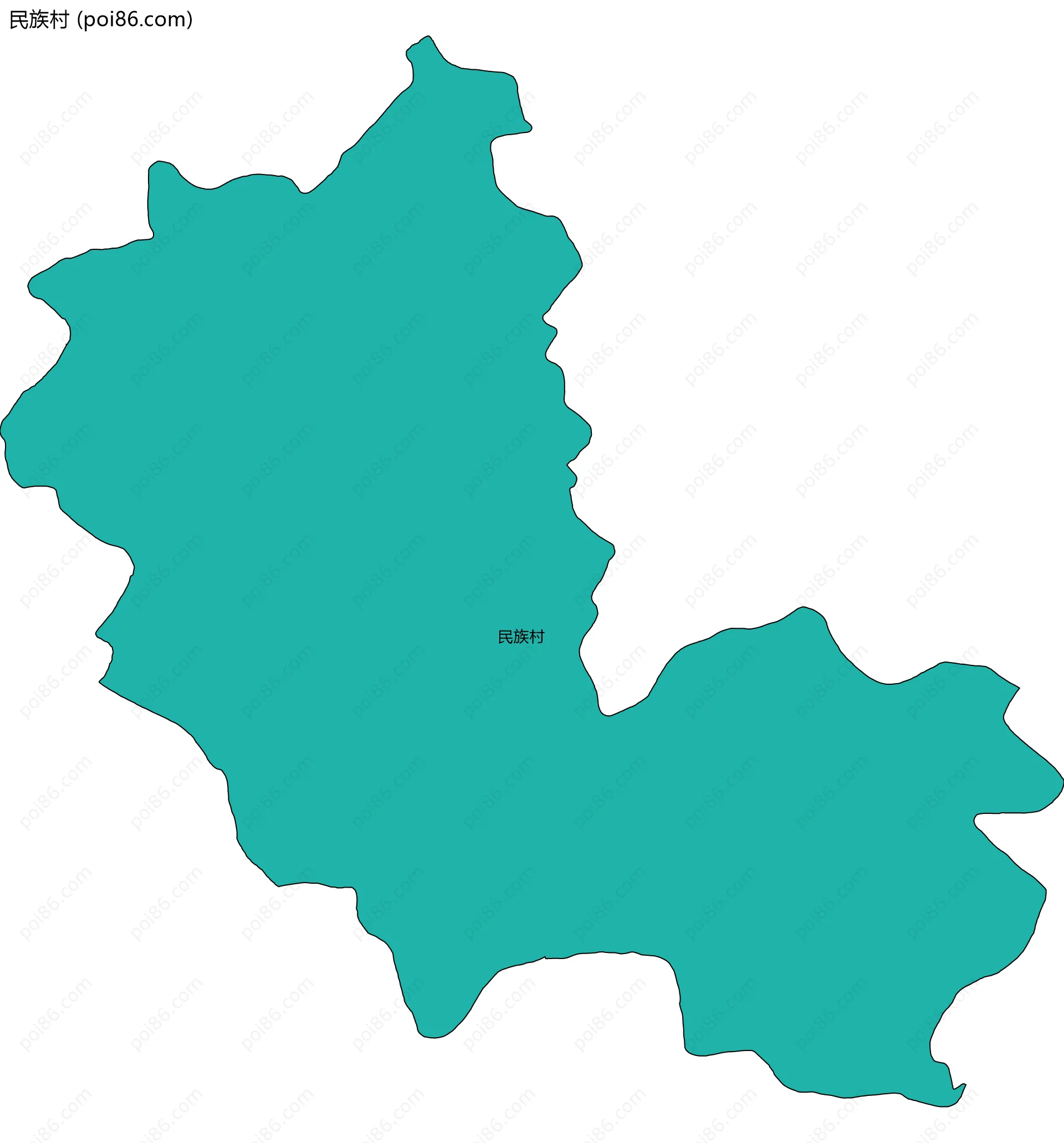 民族村边界地图