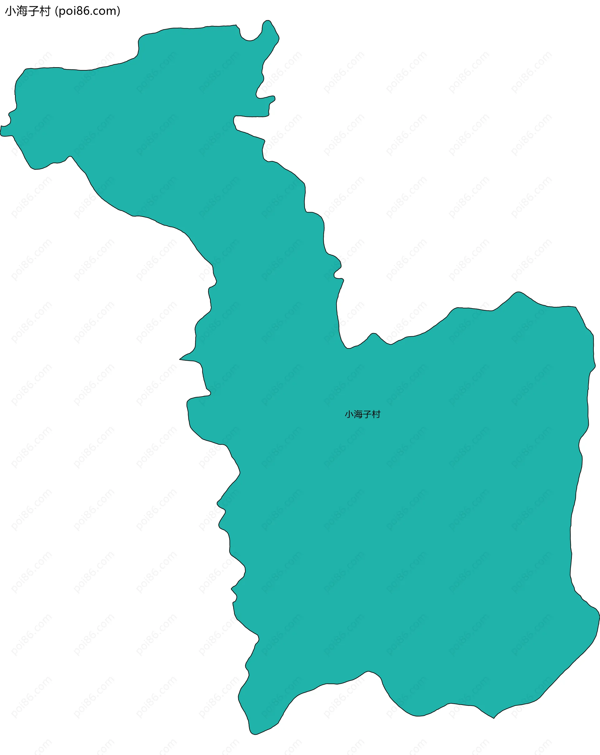 小海子村边界地图