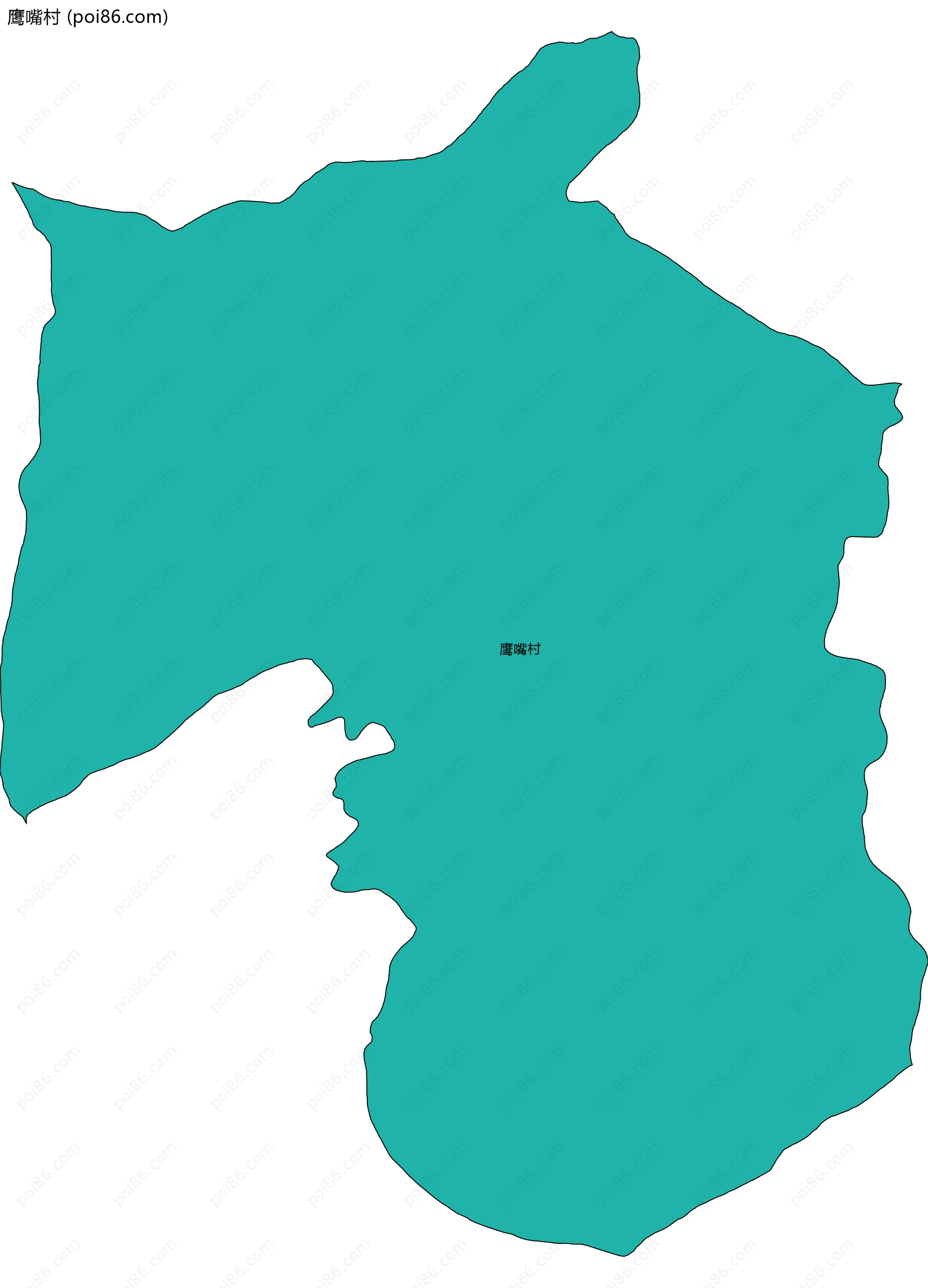 鹰嘴村边界地图