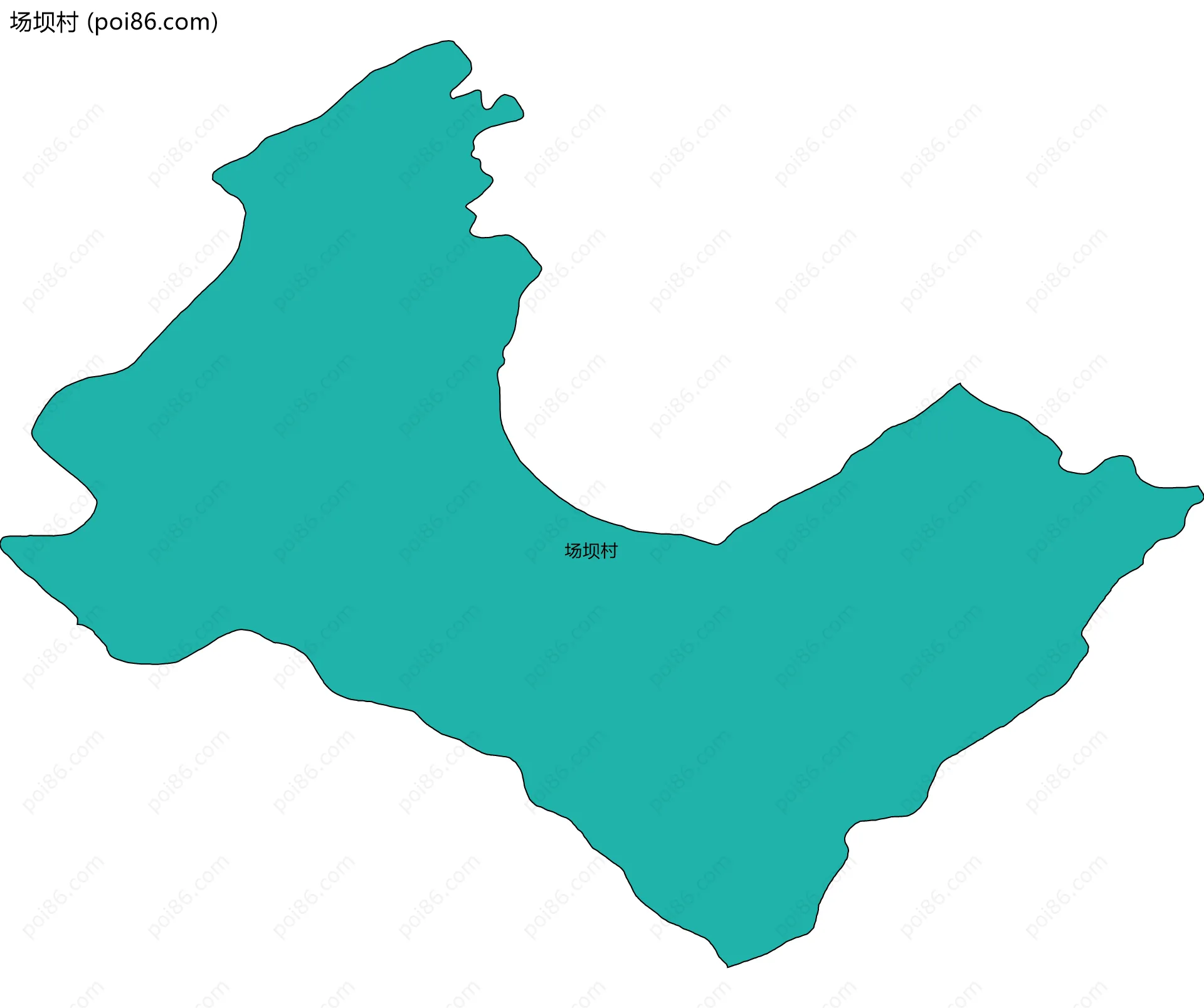 场坝村边界地图