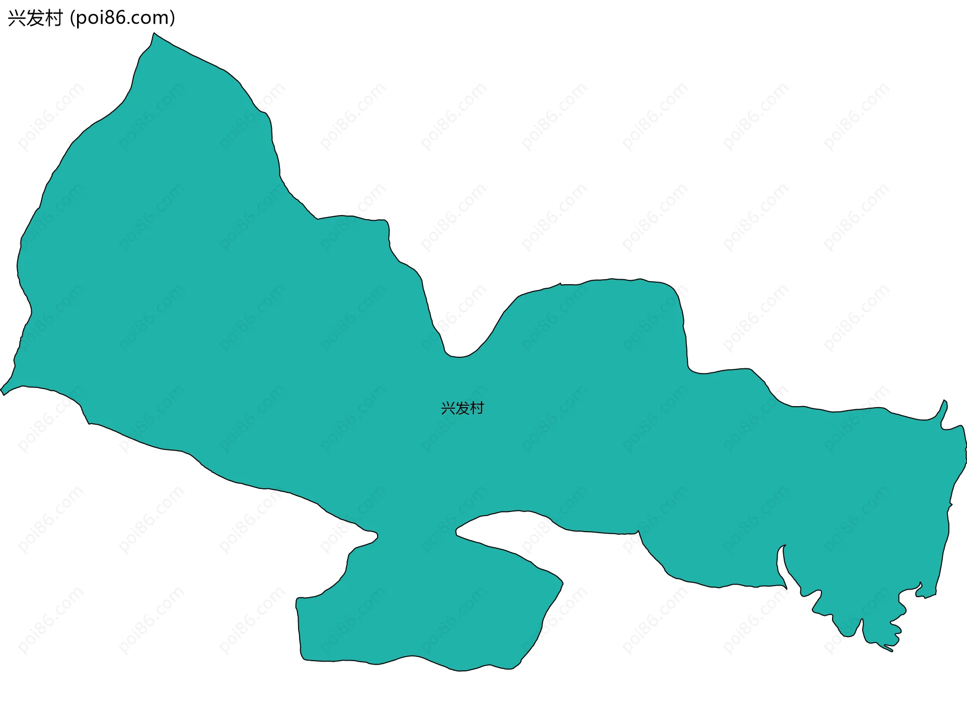 兴发村边界地图