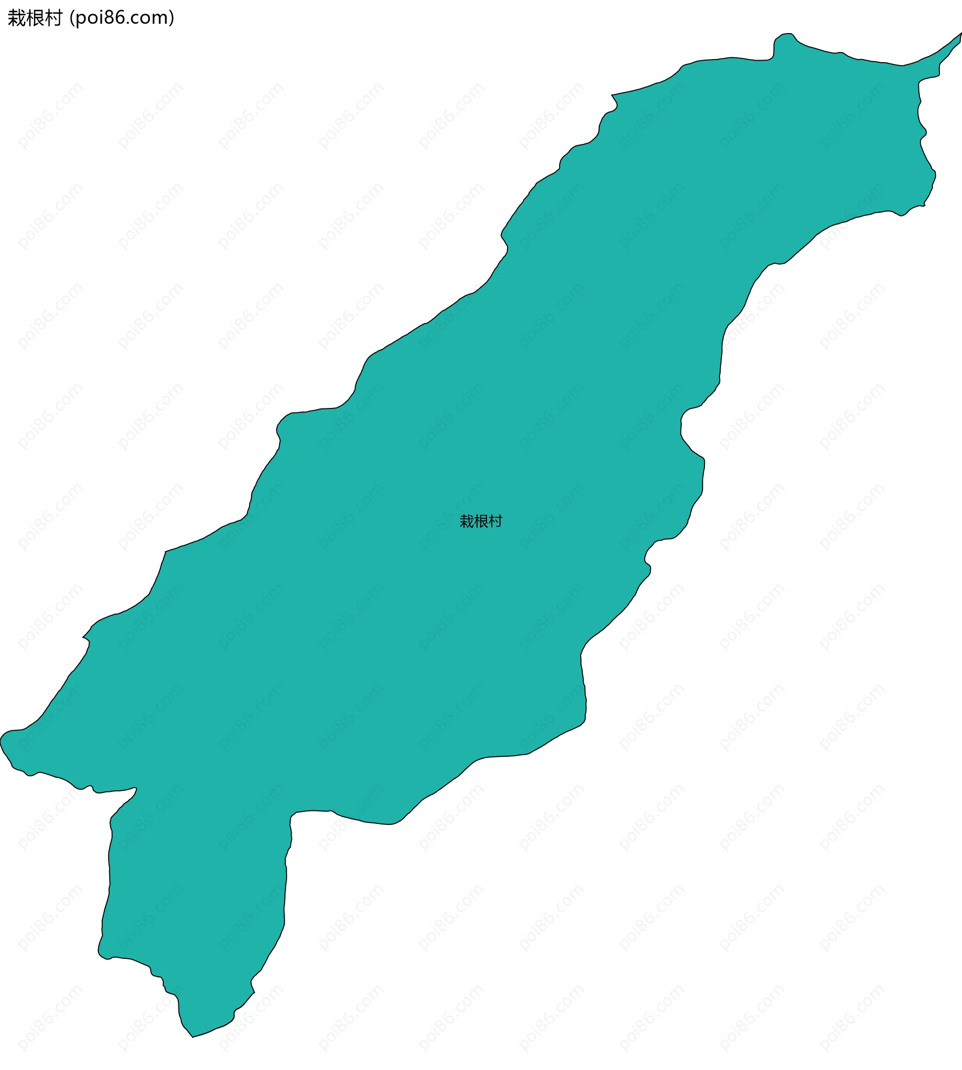 栽根村边界地图