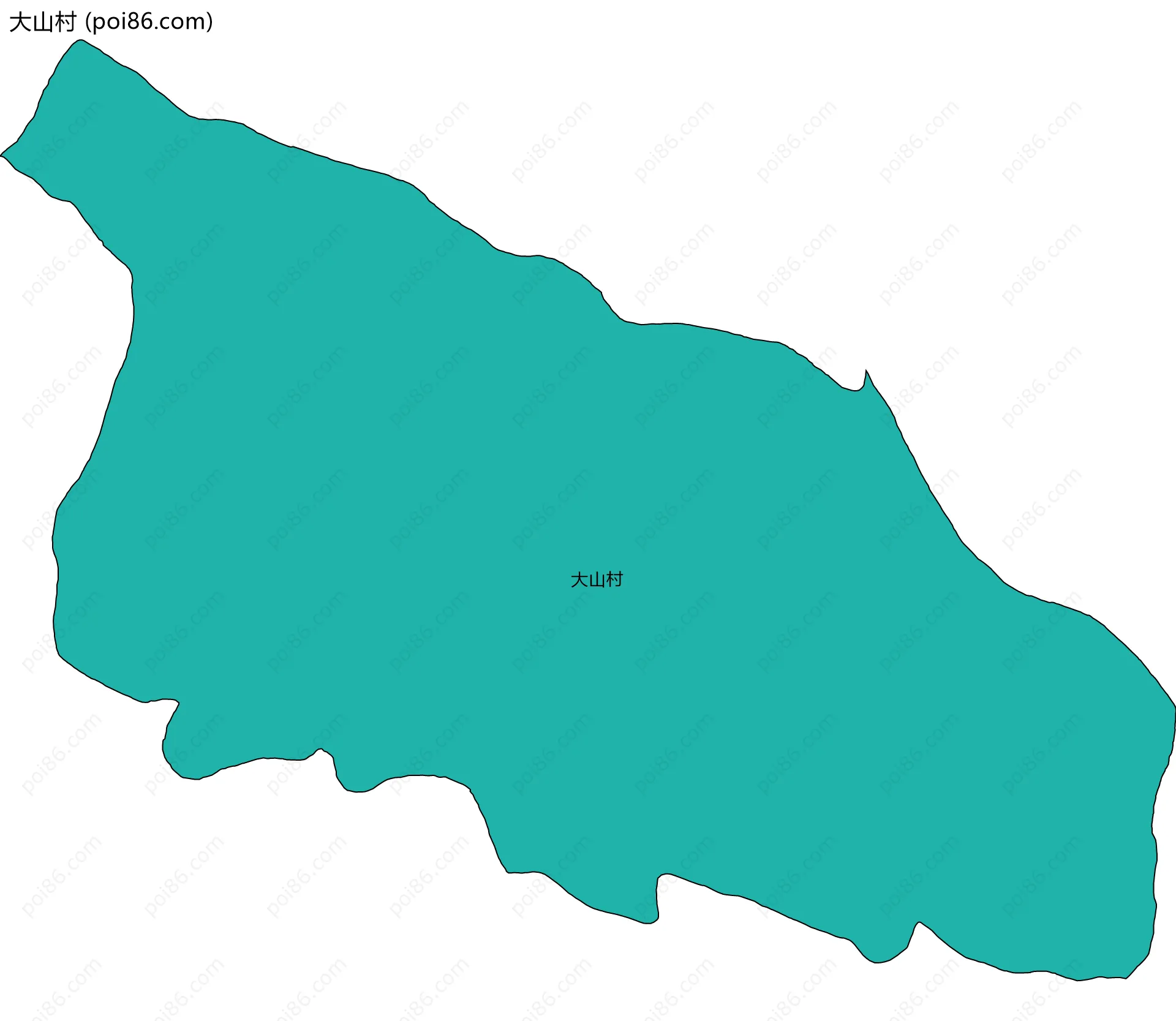 大山村边界地图