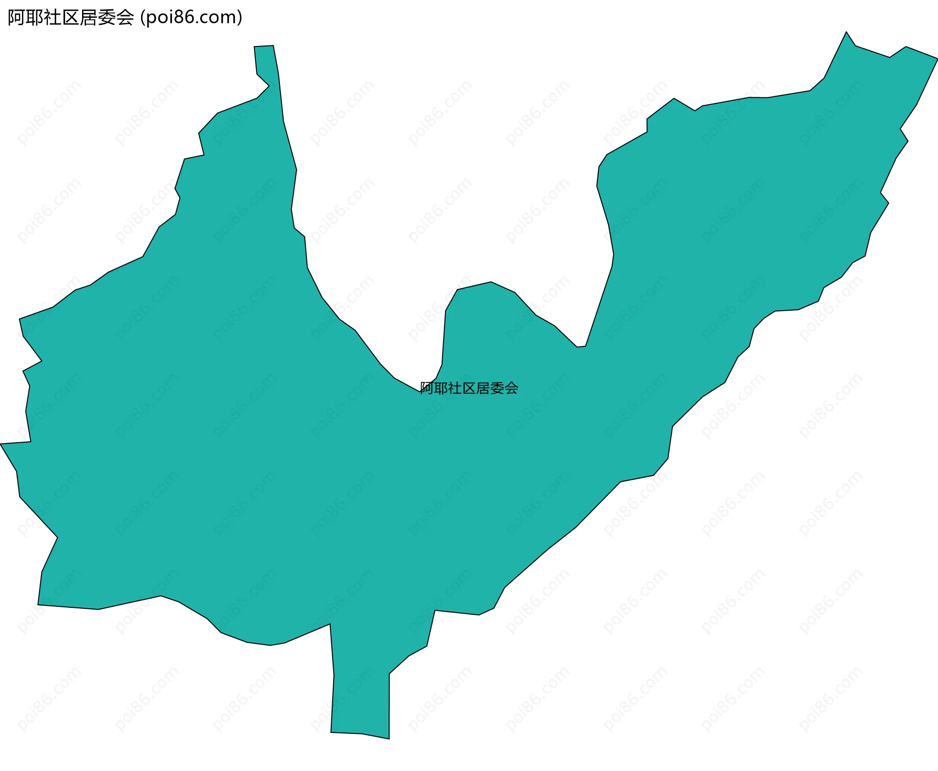 阿耶社区居委会边界地图