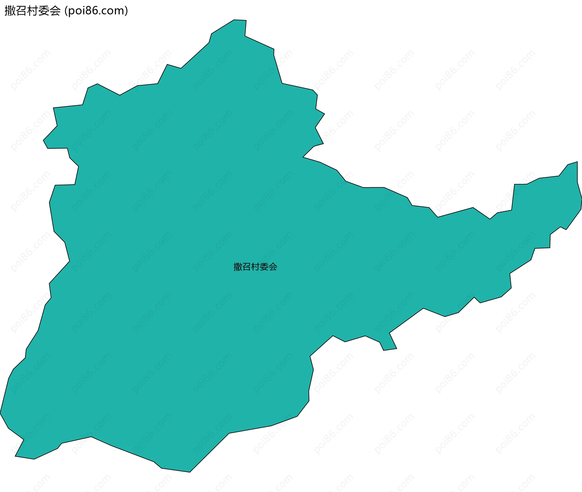 撒召村委会边界地图