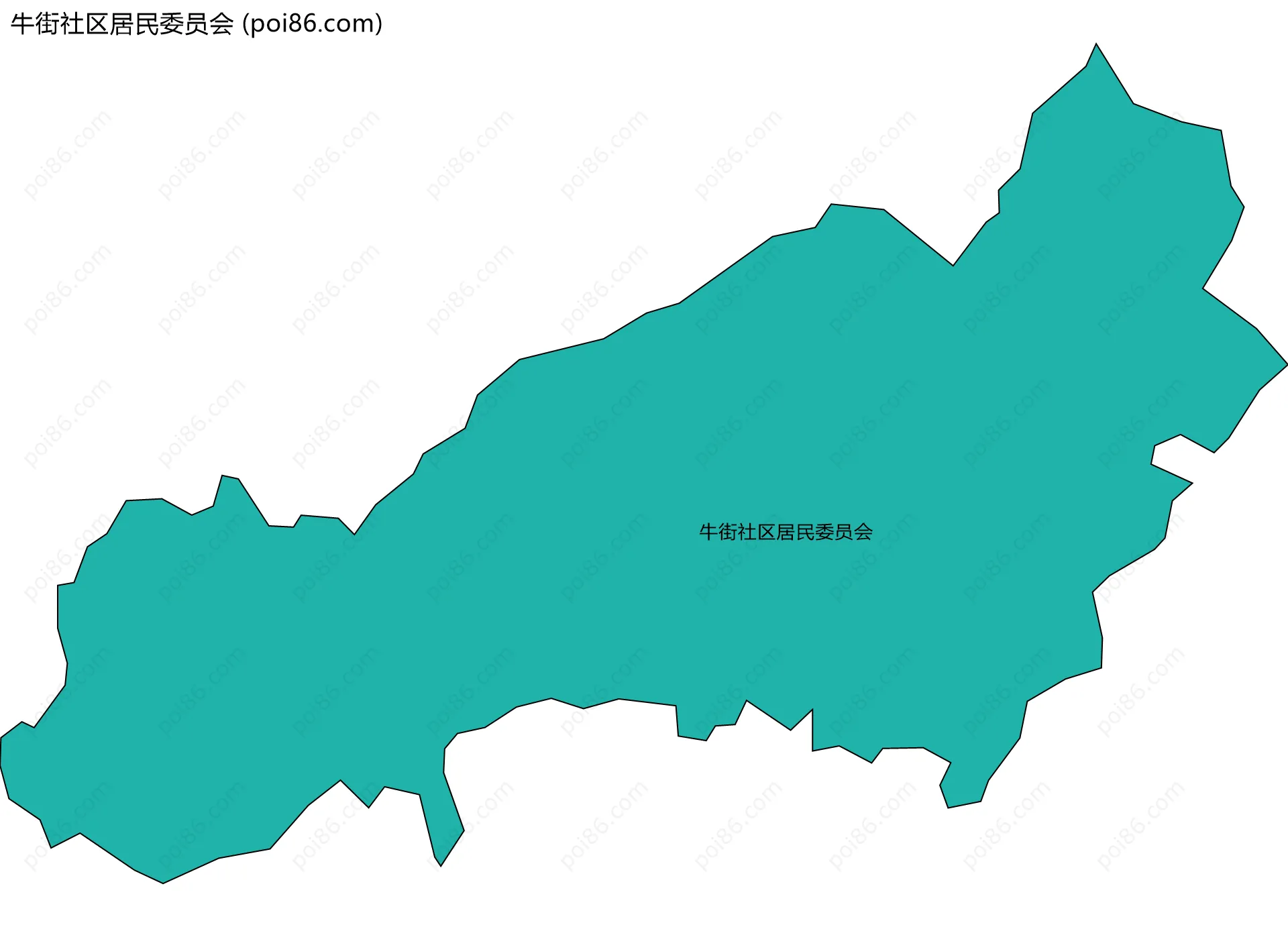 牛街社区居民委员会边界地图