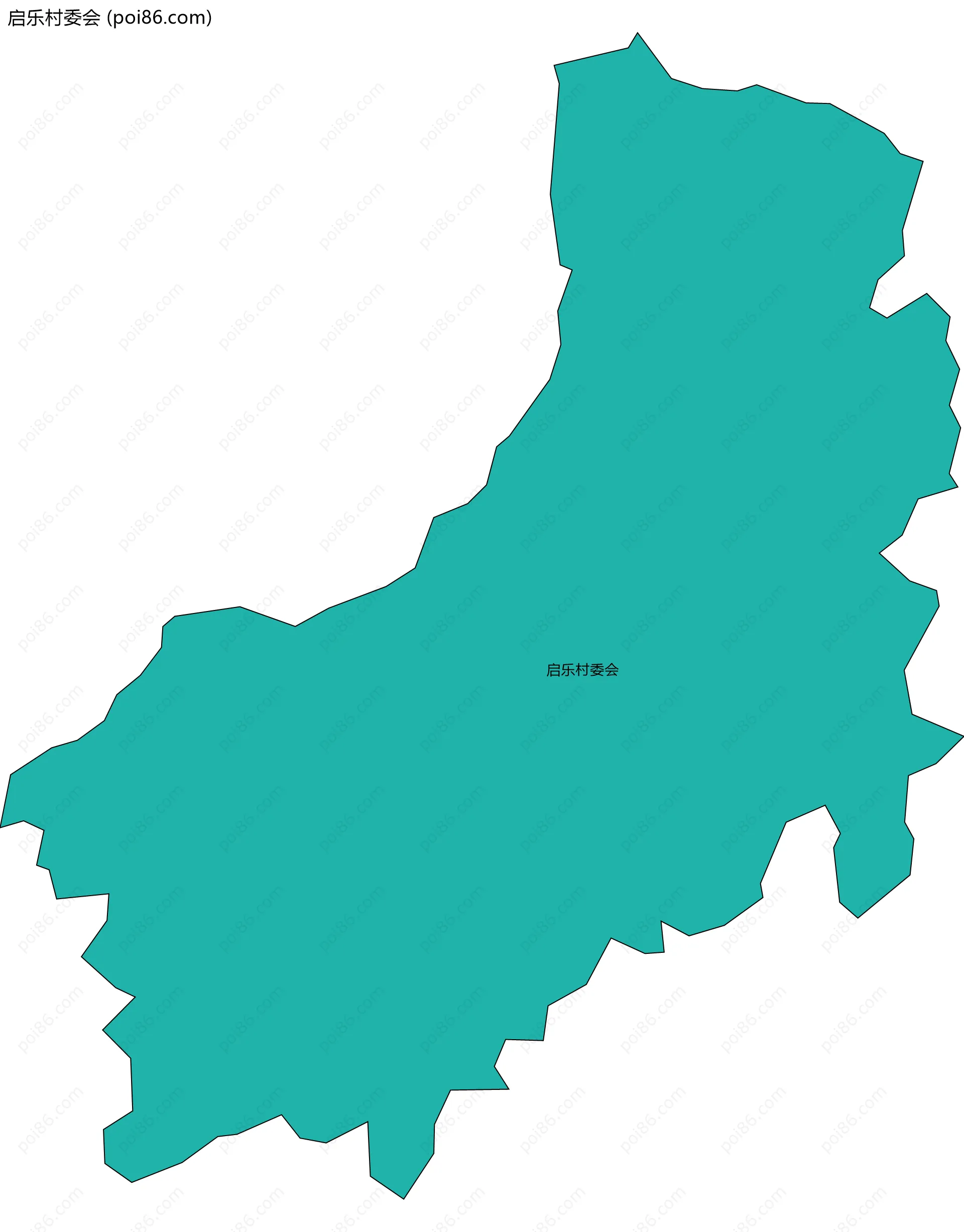 启乐村委会边界地图