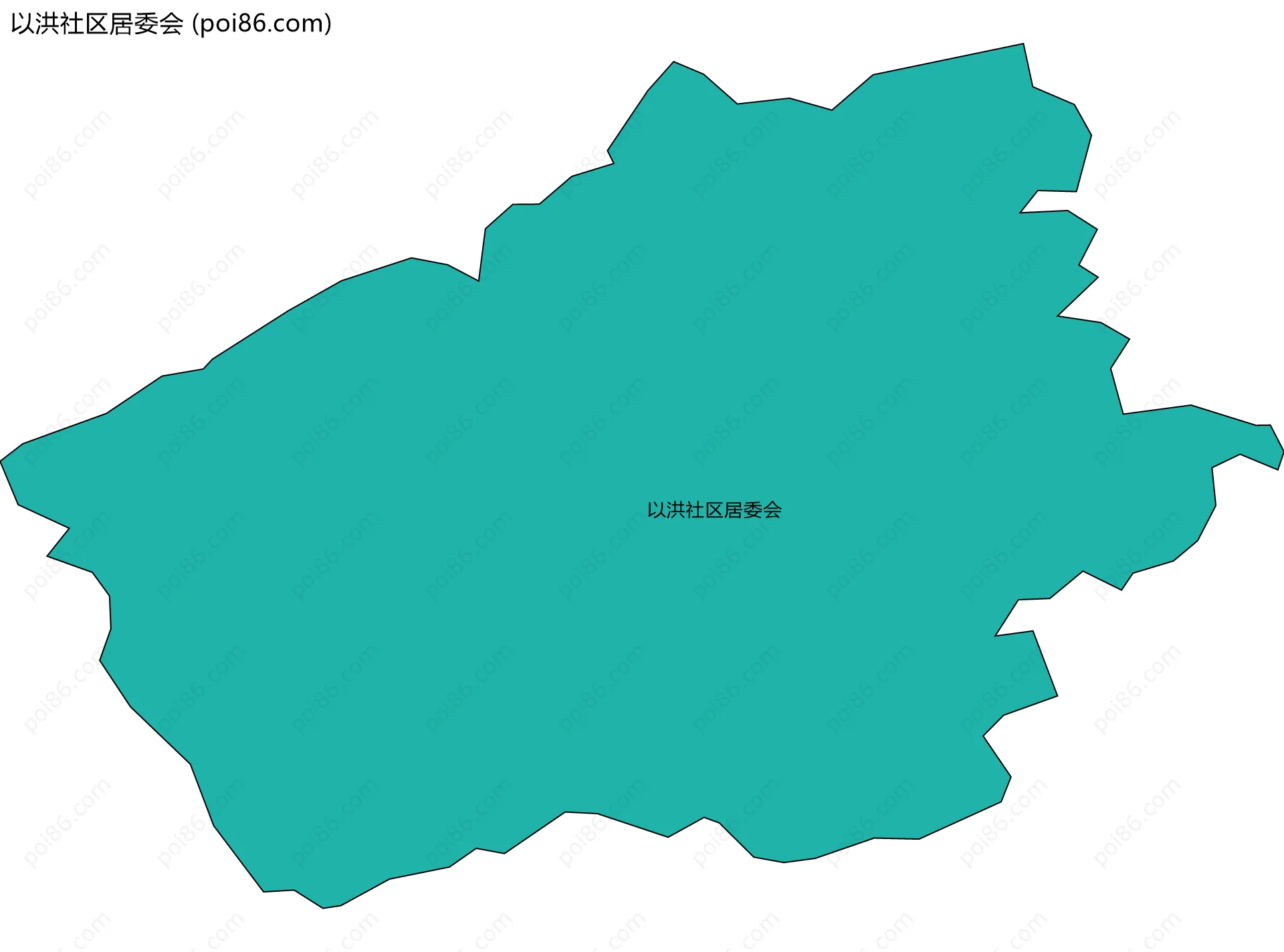 以洪社区居委会边界地图