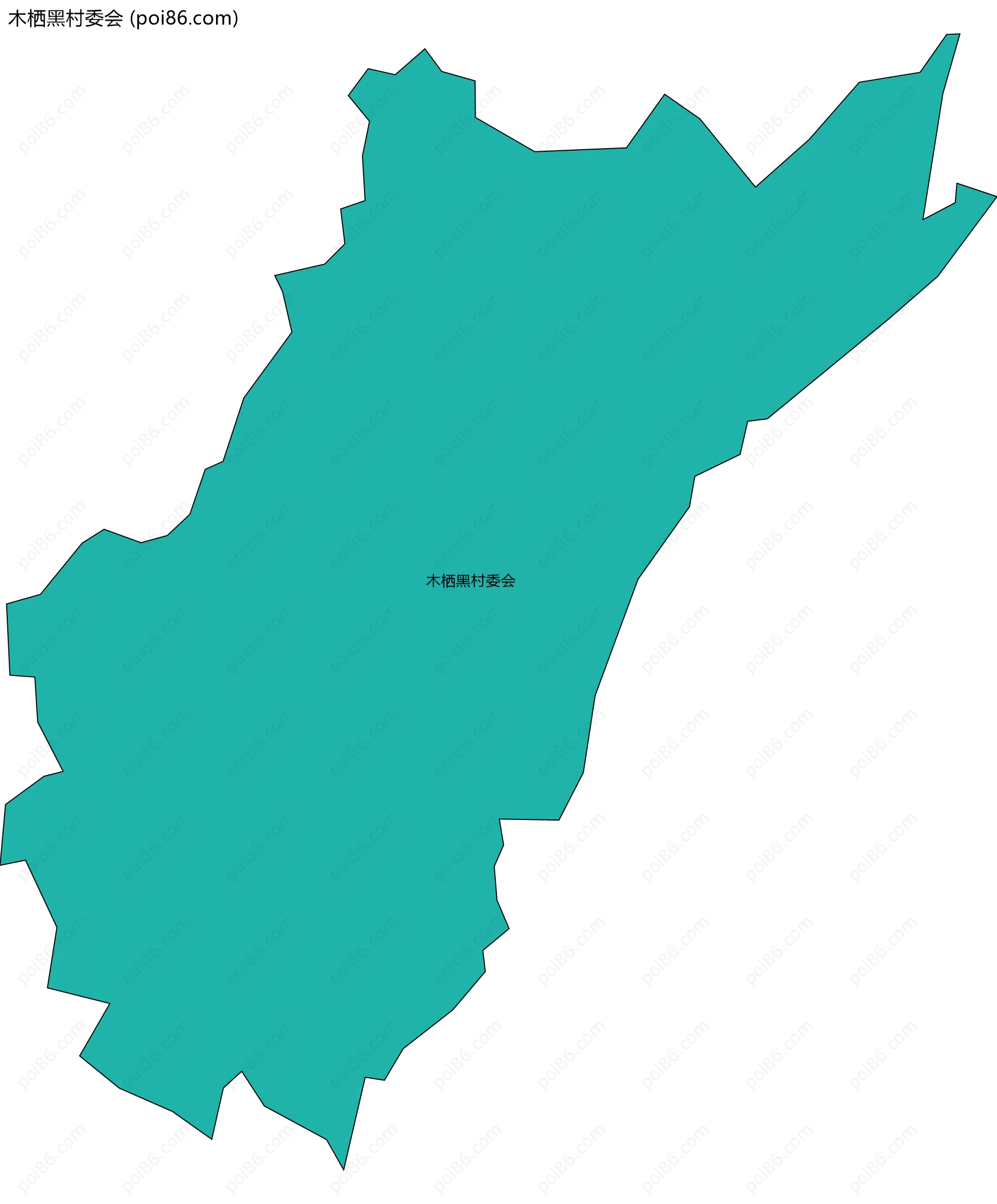 木栖黑村委会边界地图