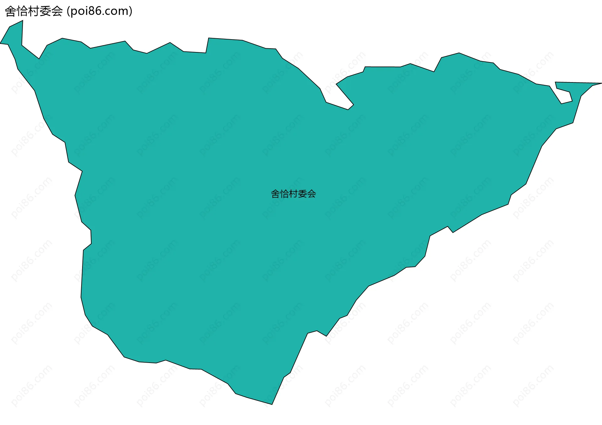 舍恰村委会边界地图