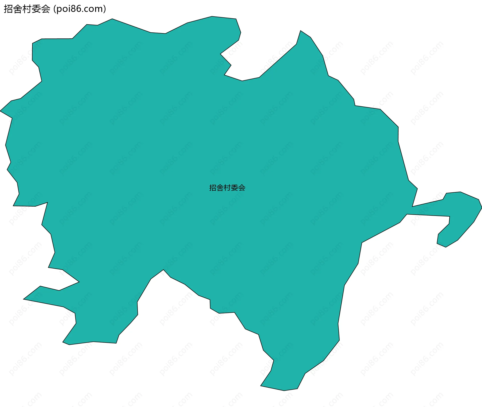 招舍村委会边界地图