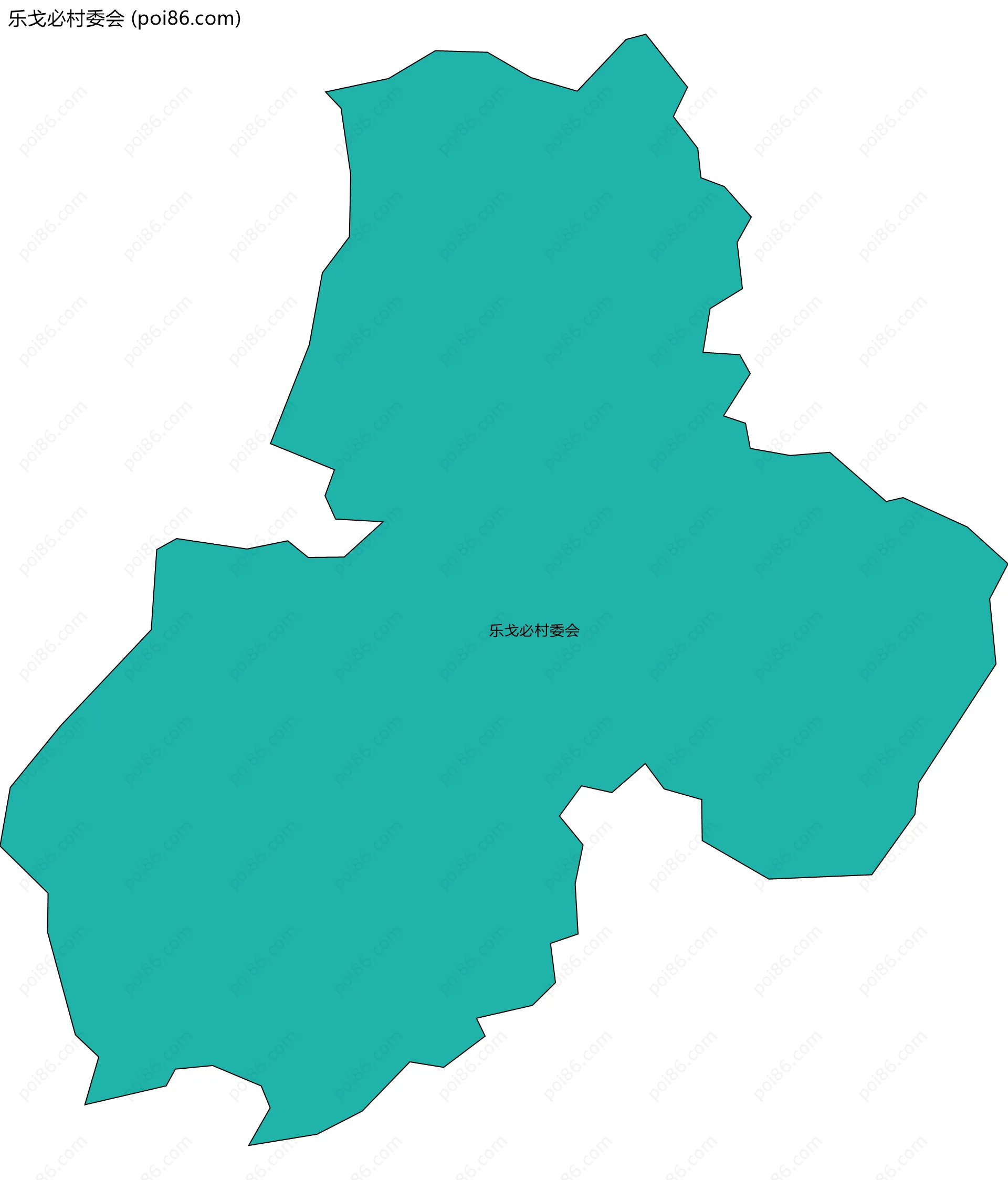 乐戈必村委会边界地图