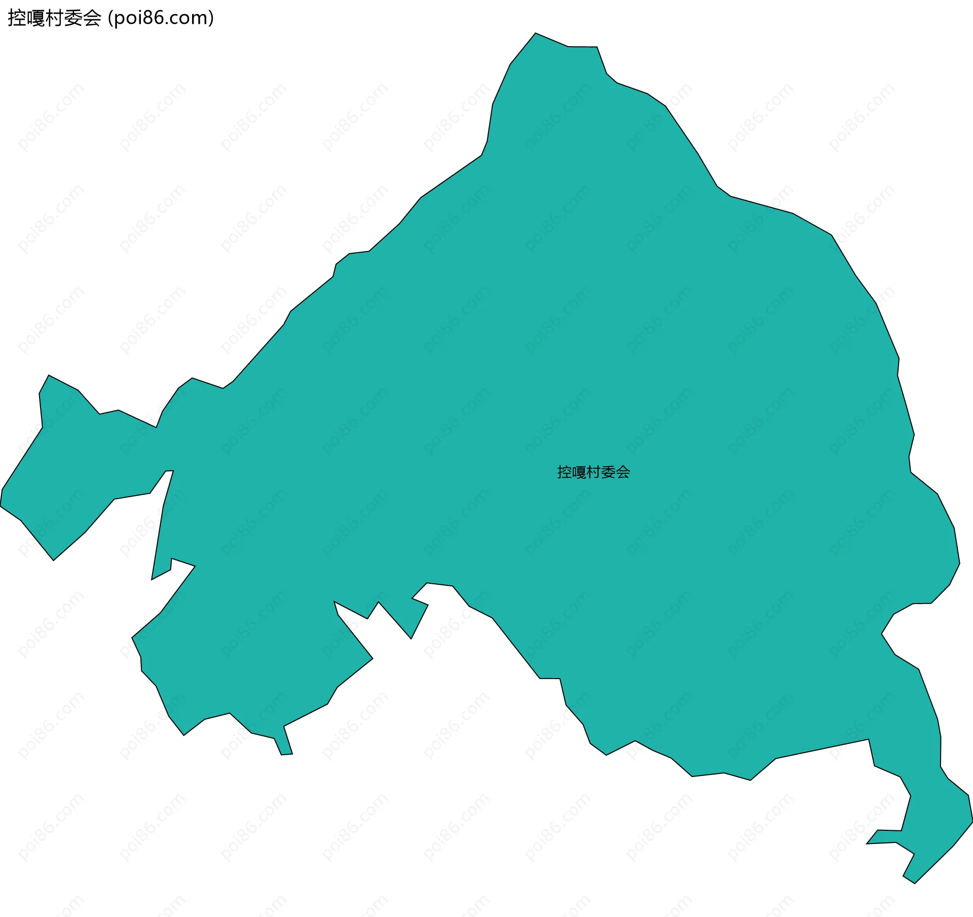 控嘎村委会边界地图