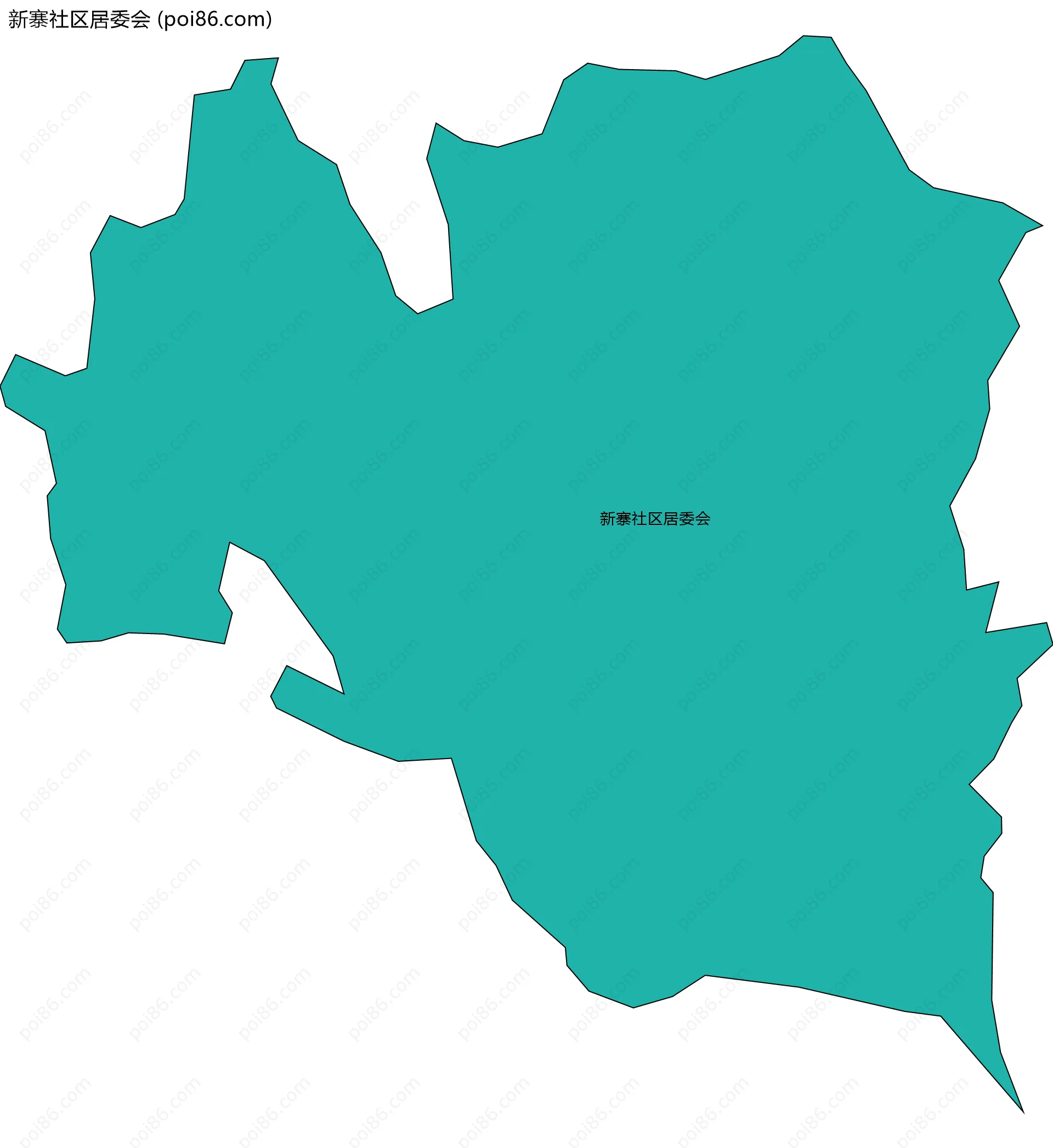 新寨社区居委会边界地图