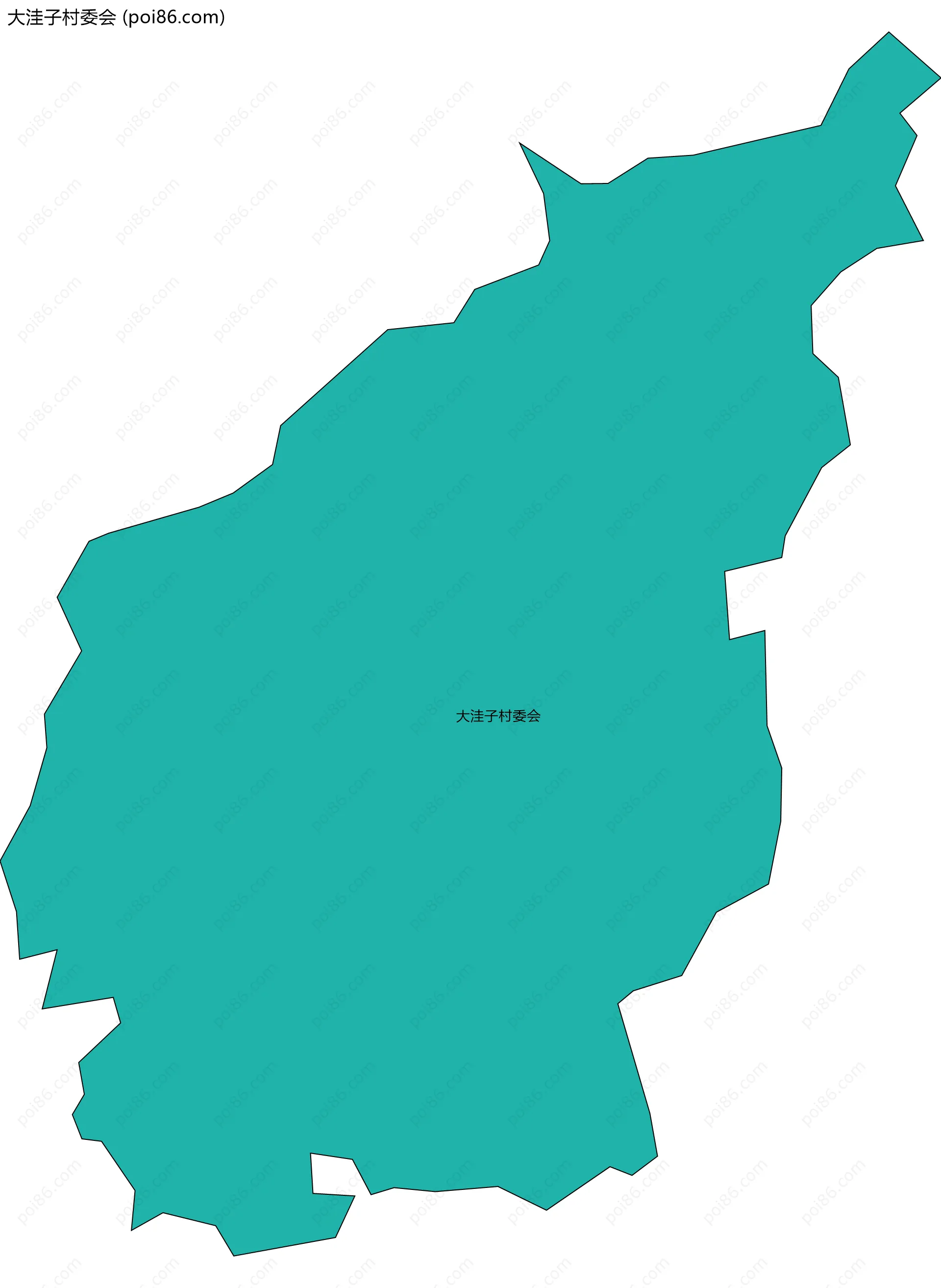 大洼子村委会边界地图