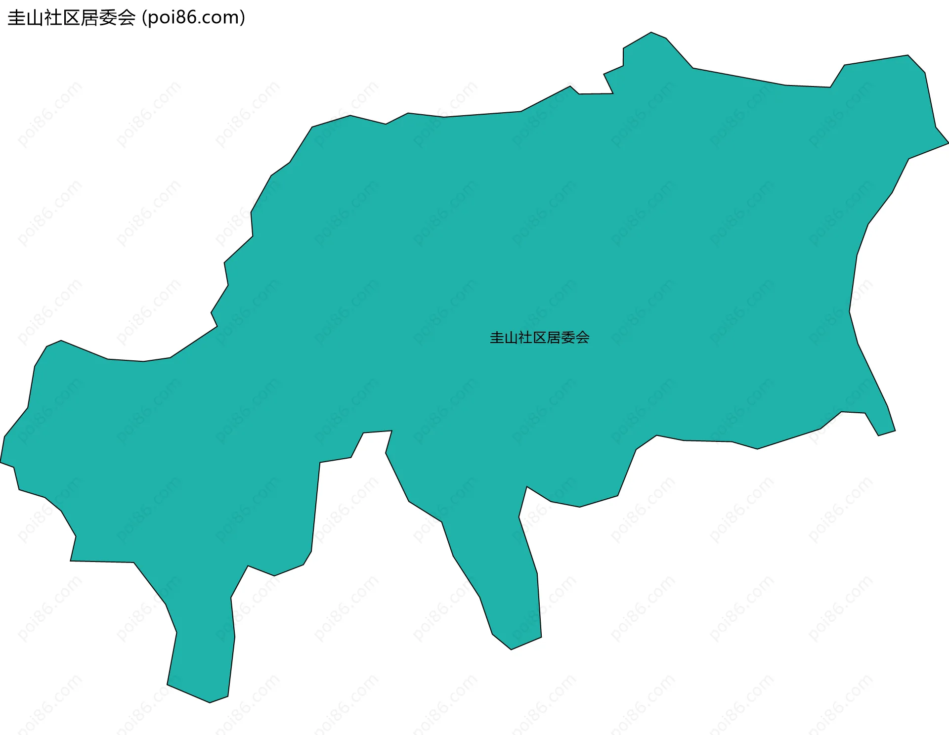 圭山社区居委会边界地图