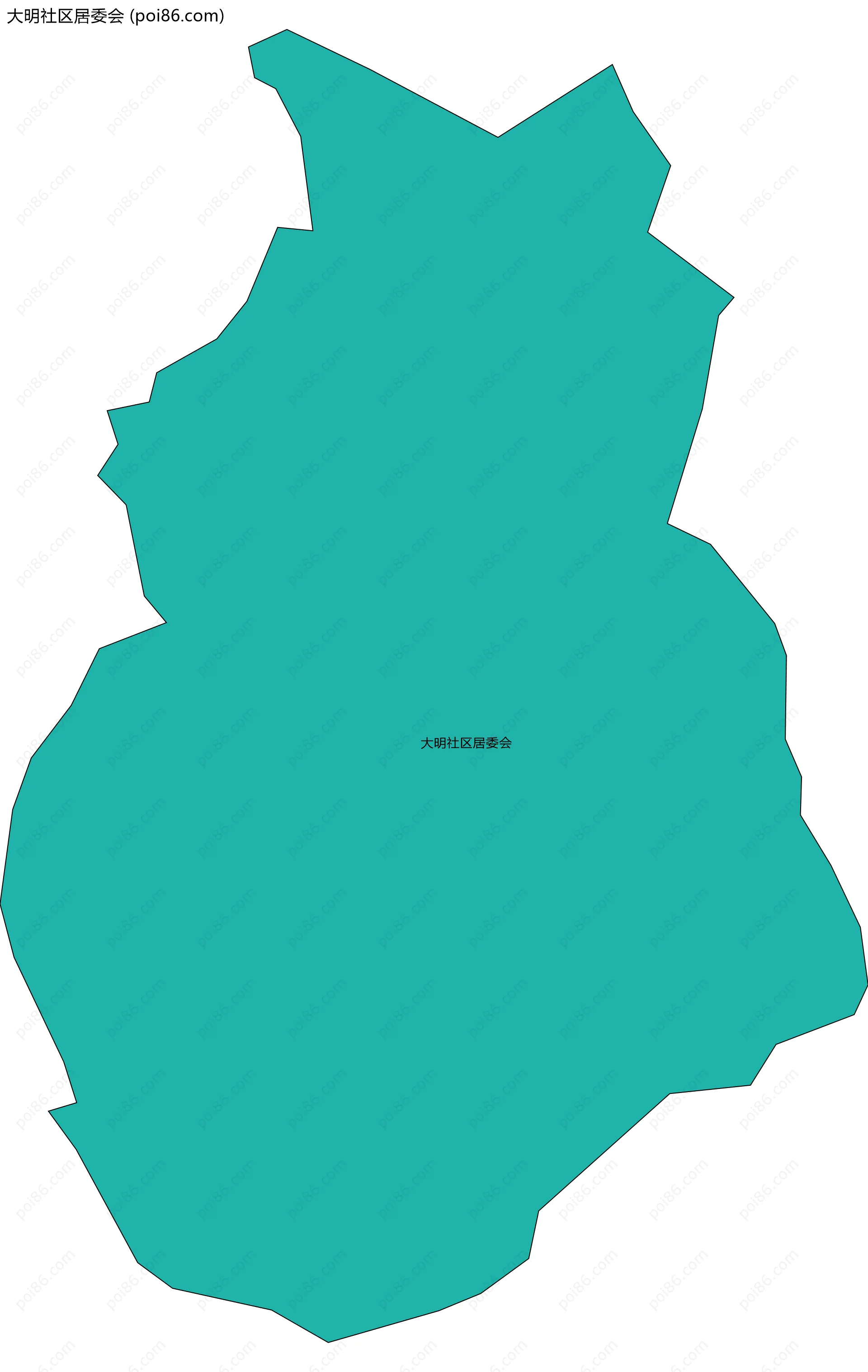 大明社区居委会边界地图