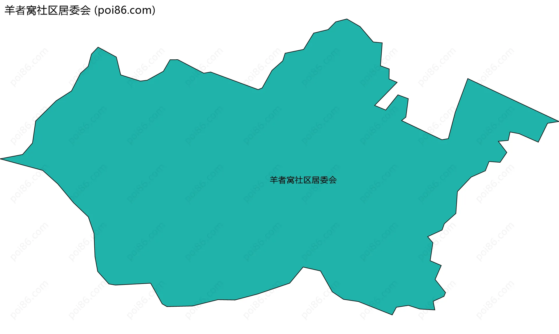 羊者窝社区居委会边界地图