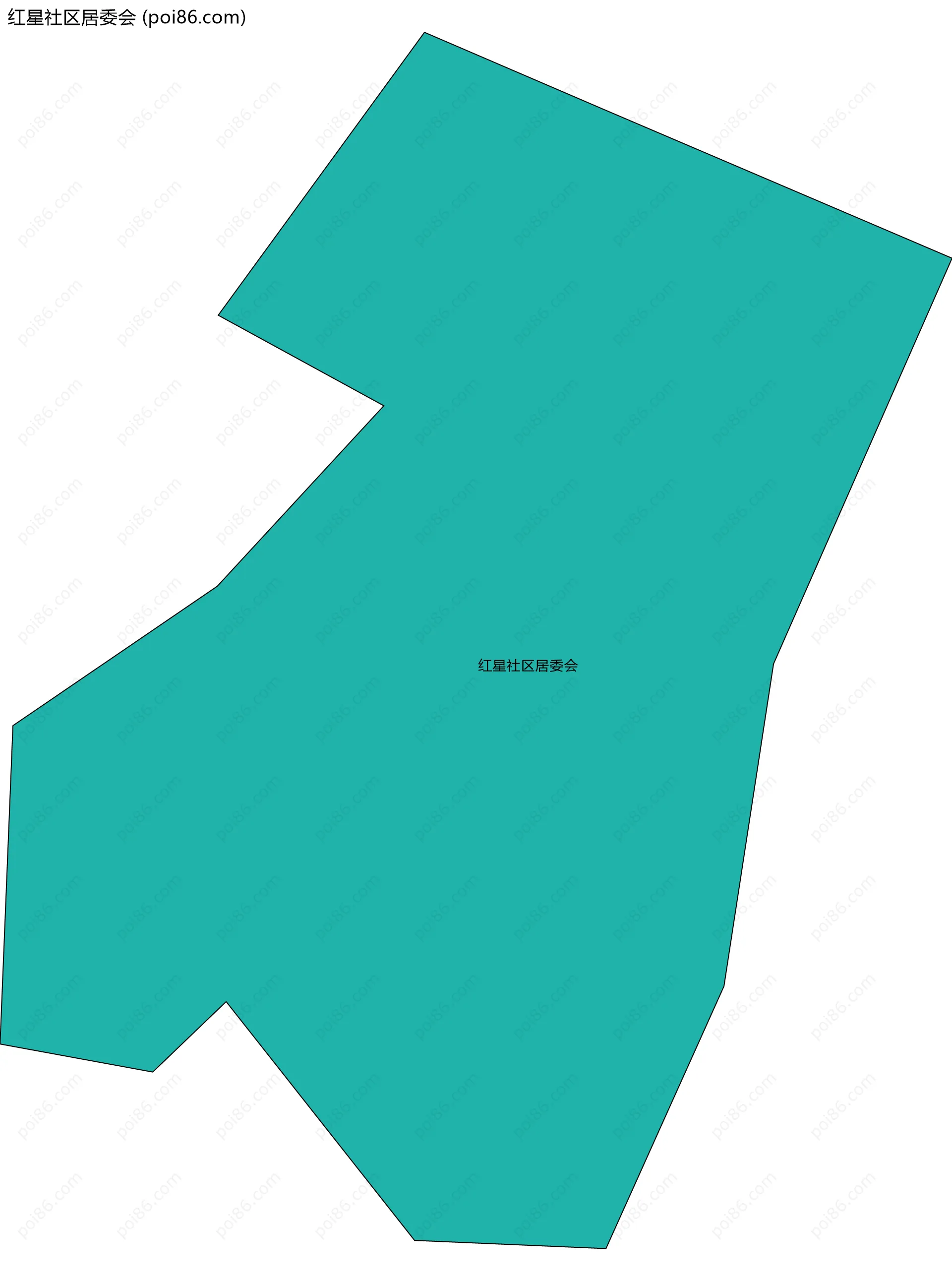 红星社区居委会边界地图