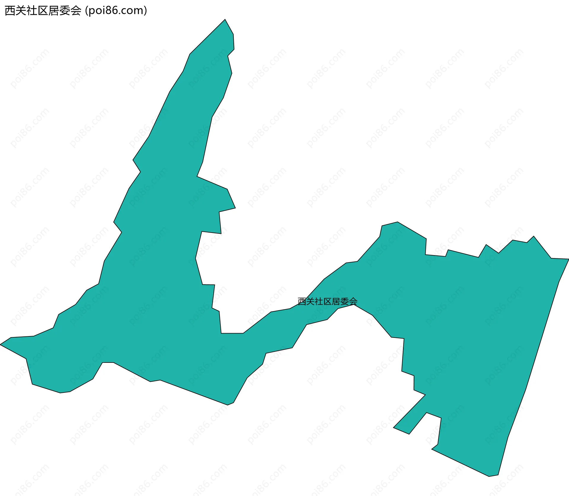 西关社区居委会边界地图