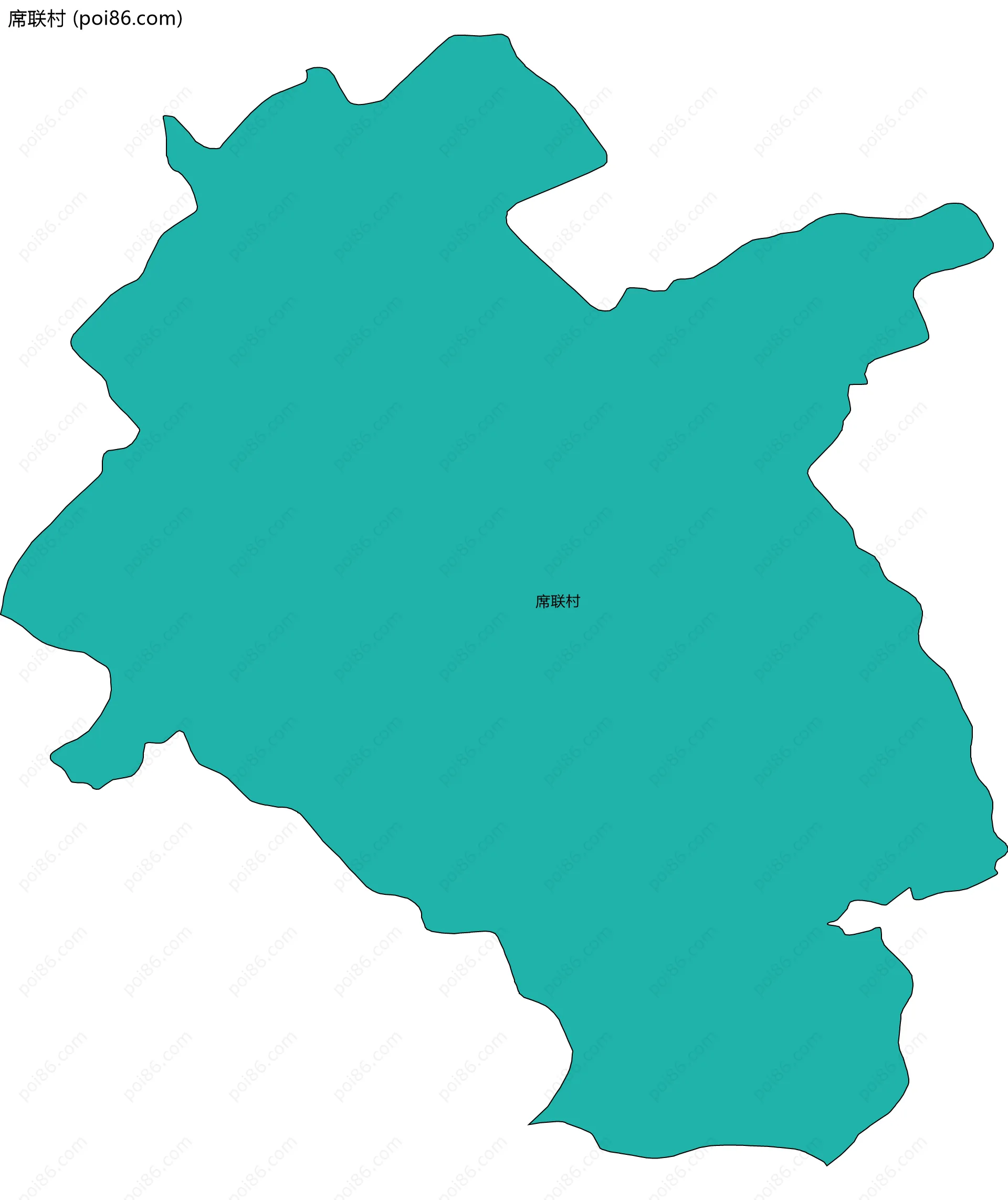 席联村边界地图