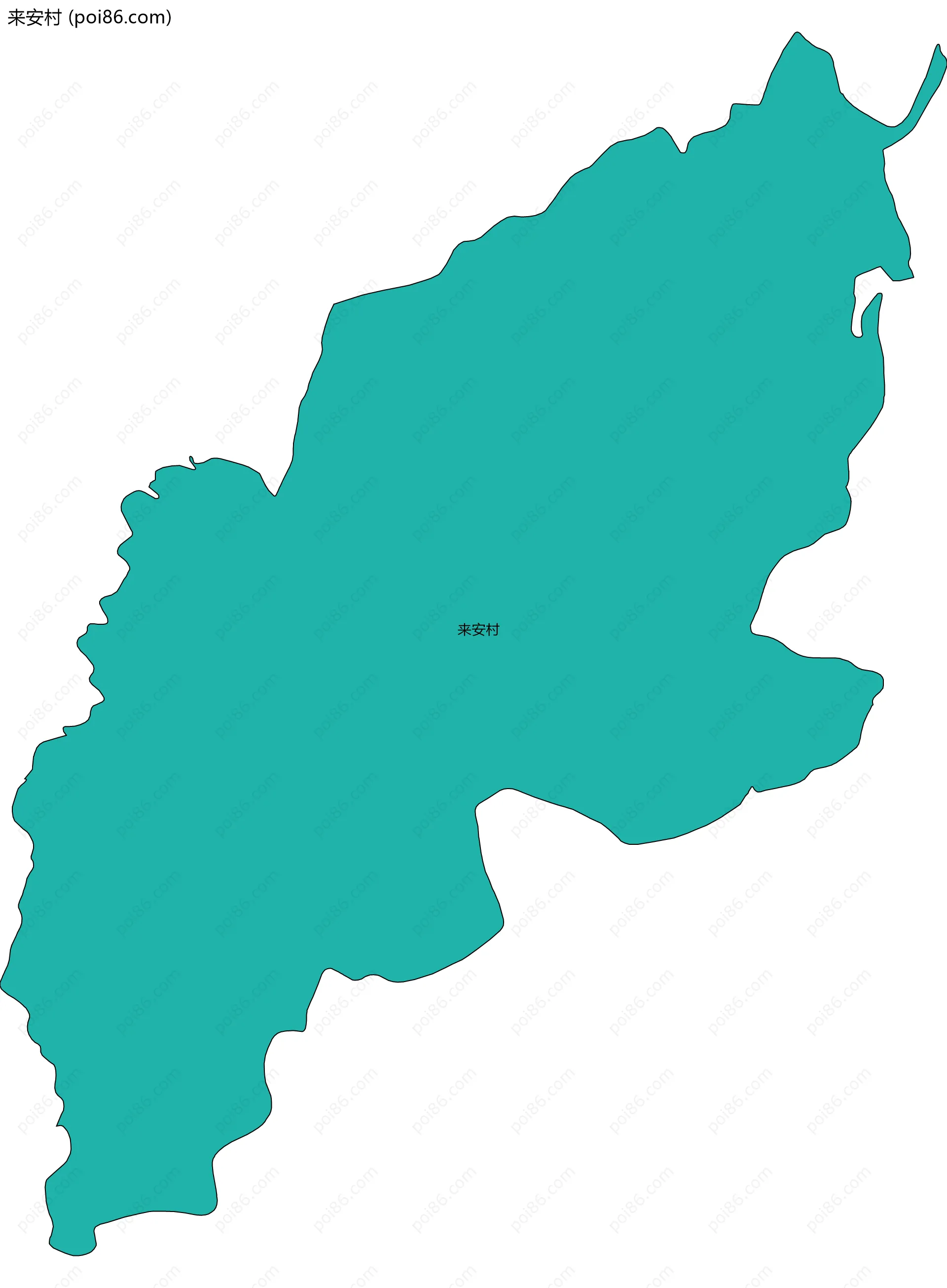 来安村边界地图