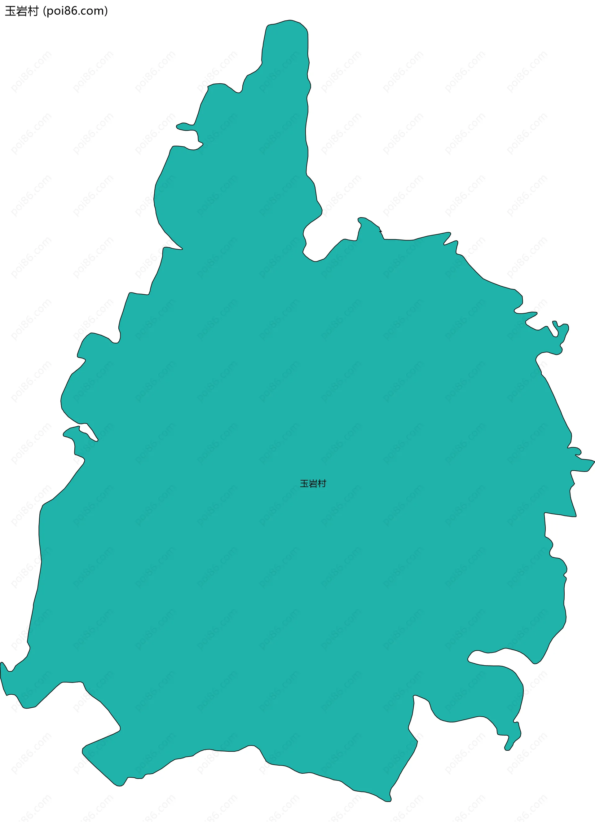 玉岩村边界地图