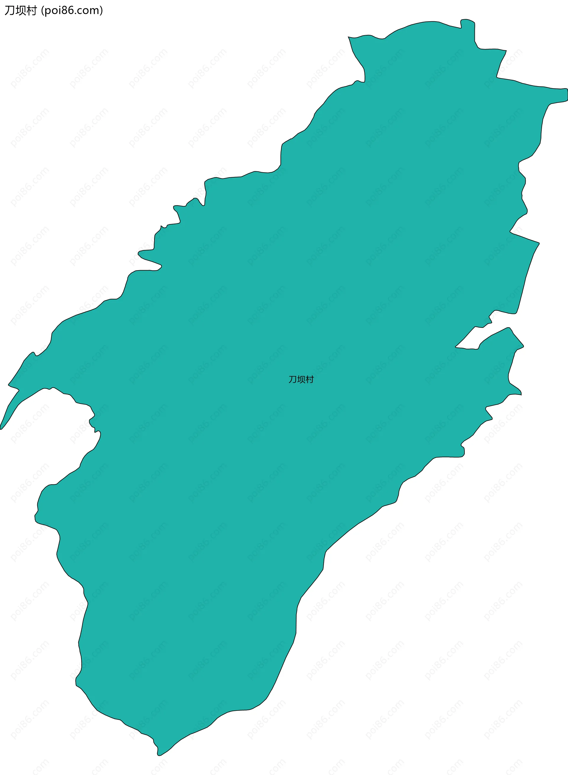 刀坝村边界地图