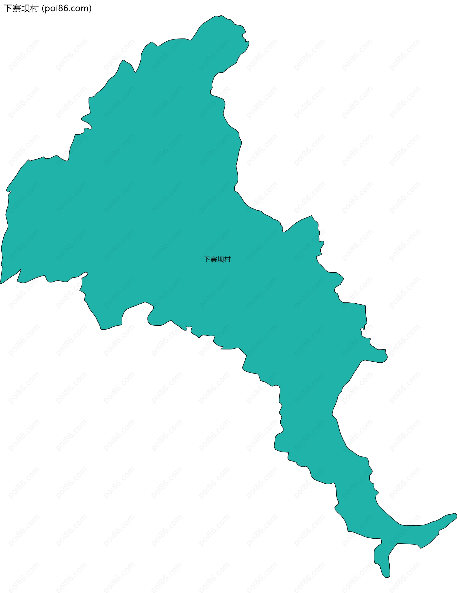 下寨坝村边界地图