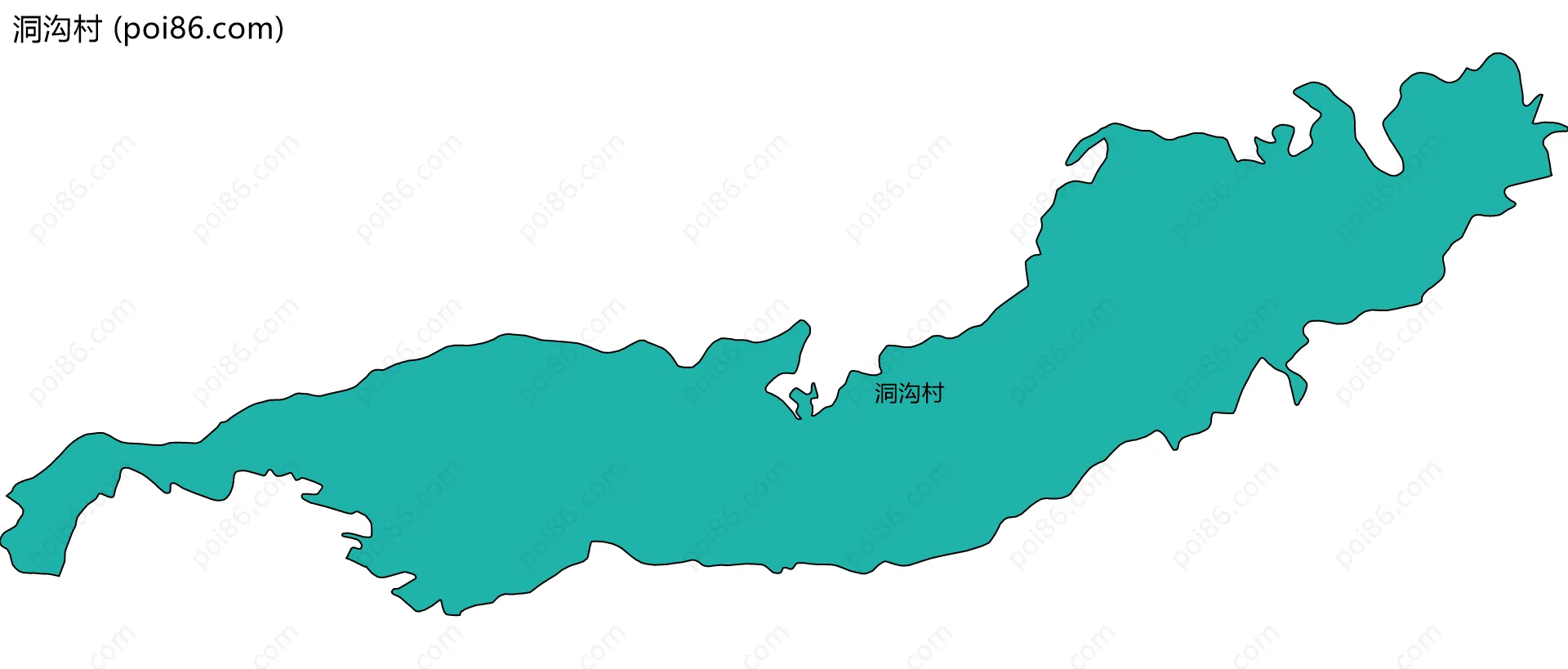 洞沟村边界地图
