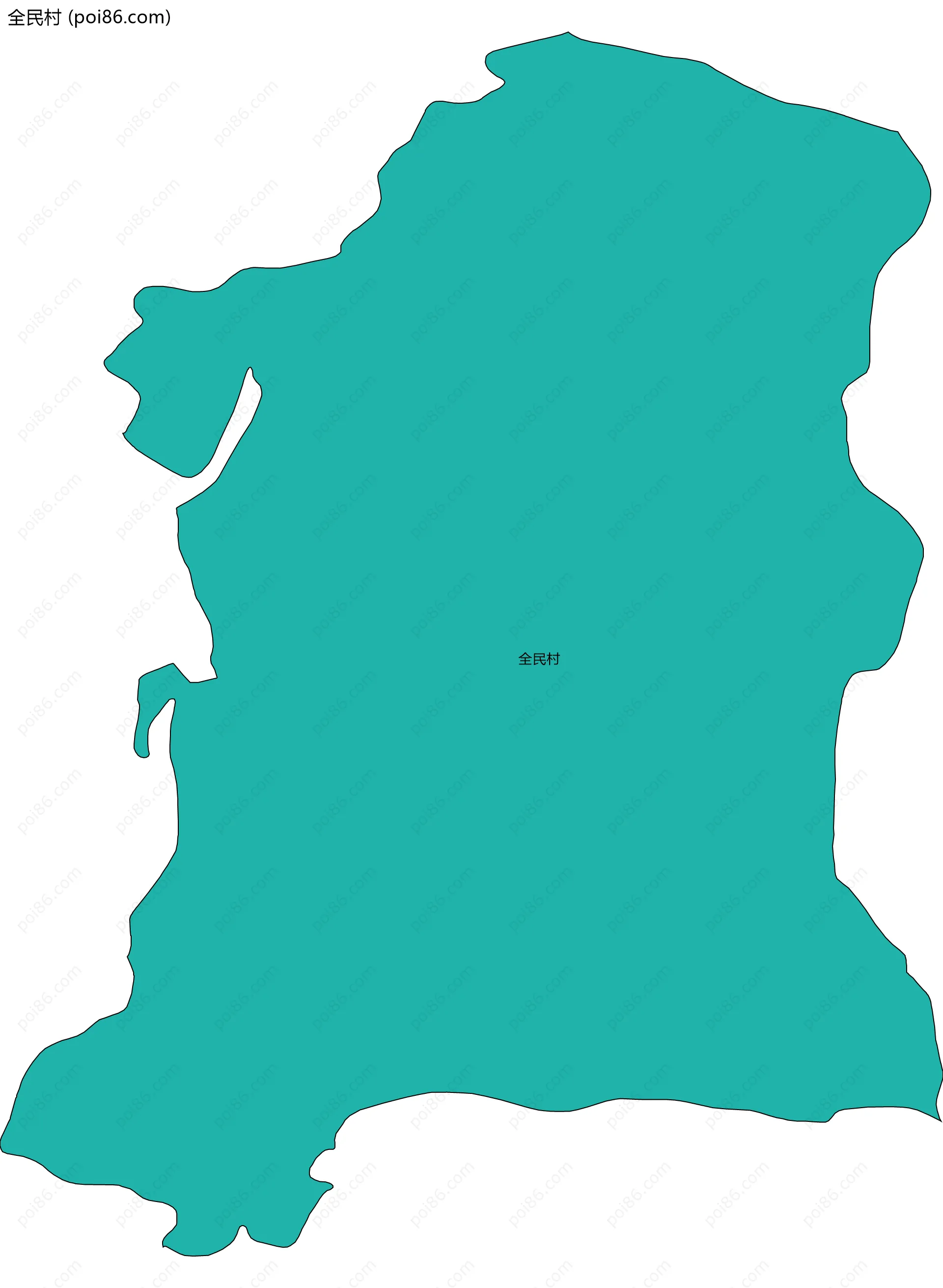 全民村边界地图