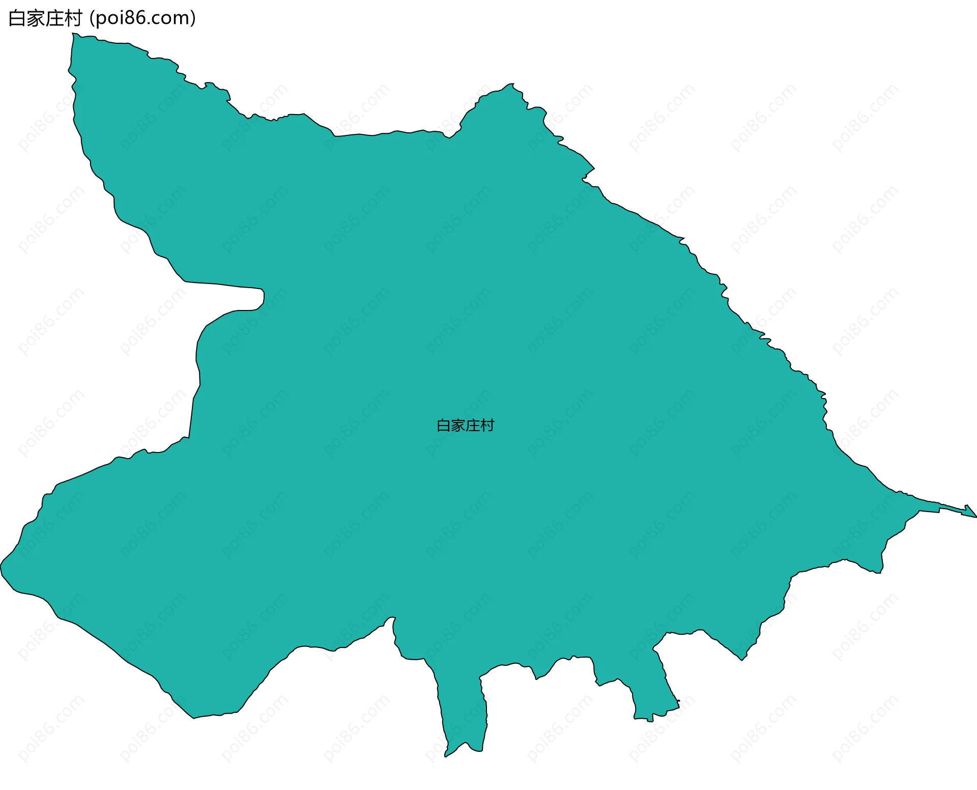 白家庄村边界地图