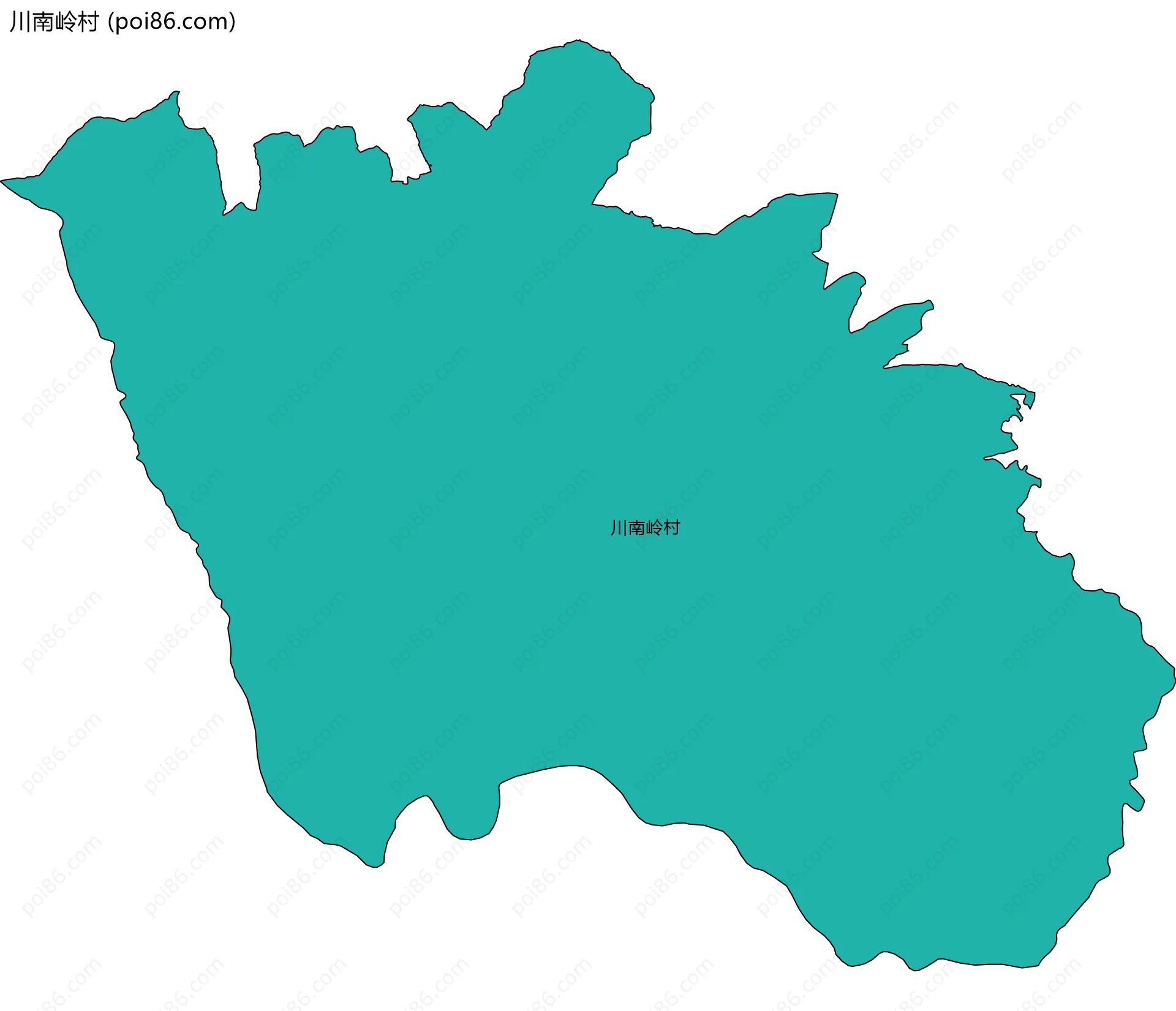 川南岭村边界地图