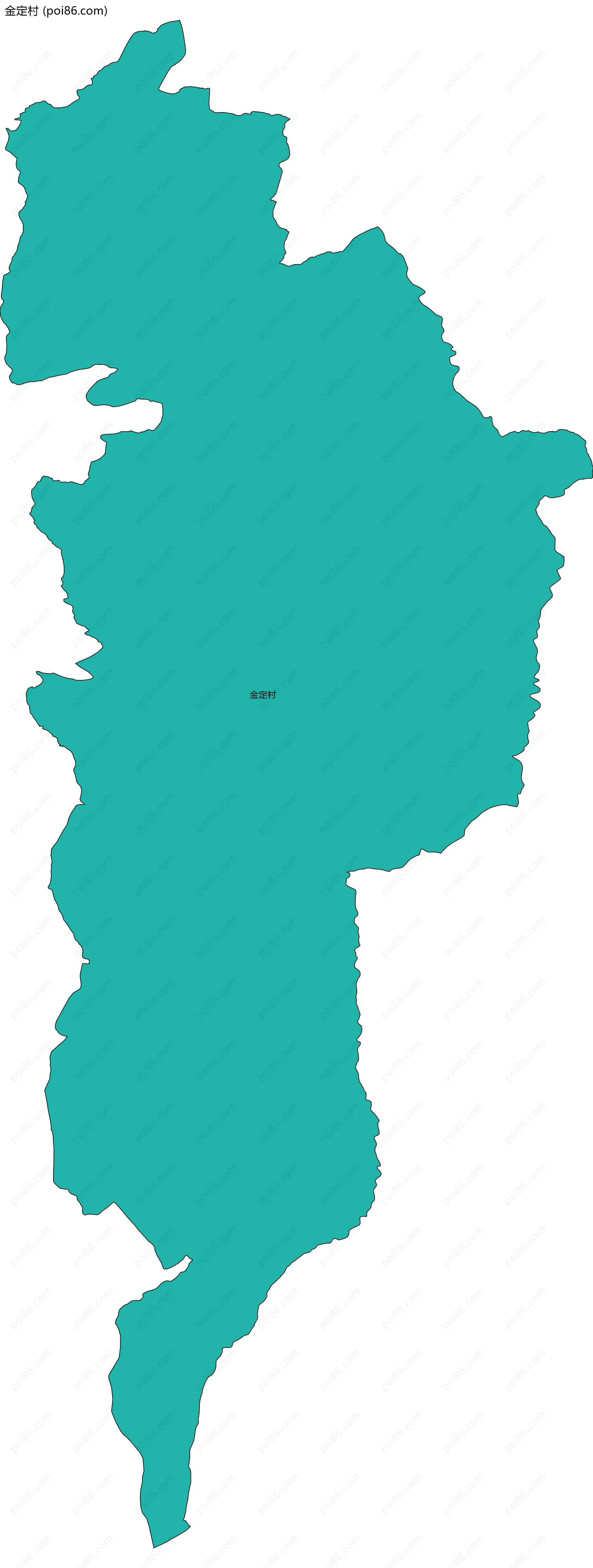 金定村边界地图