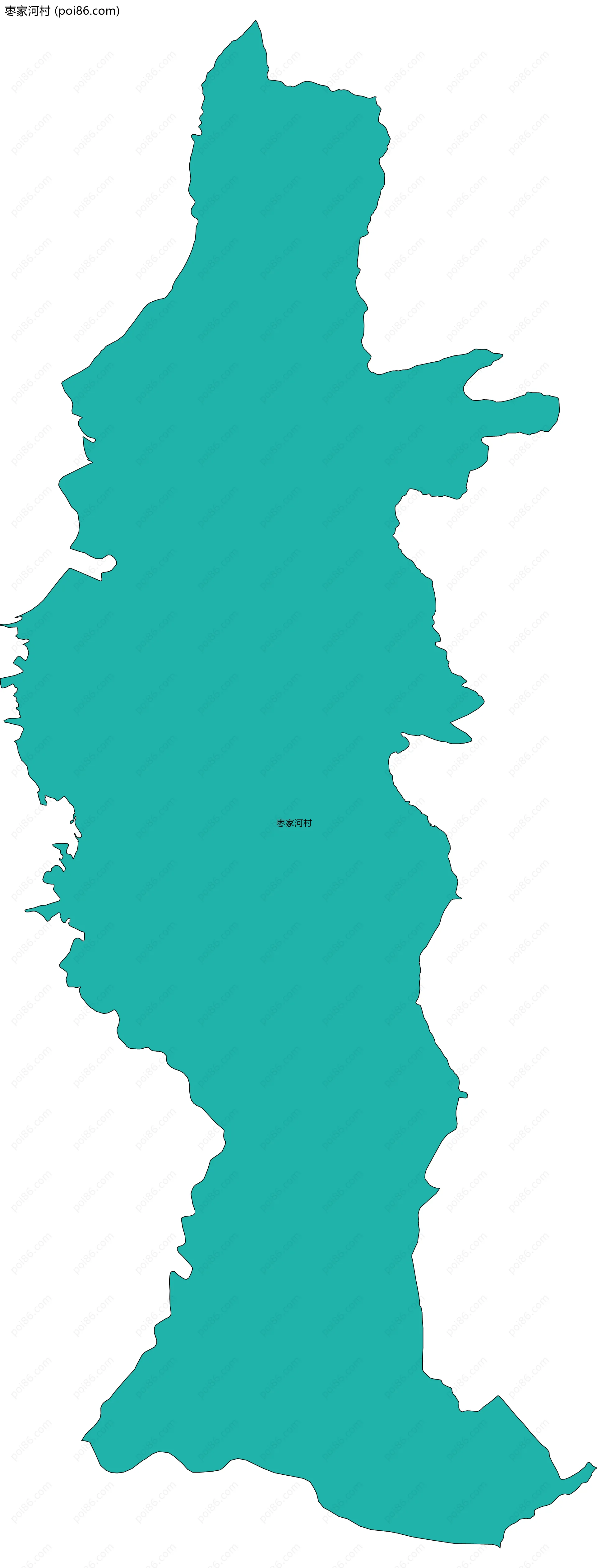 枣家河村边界地图