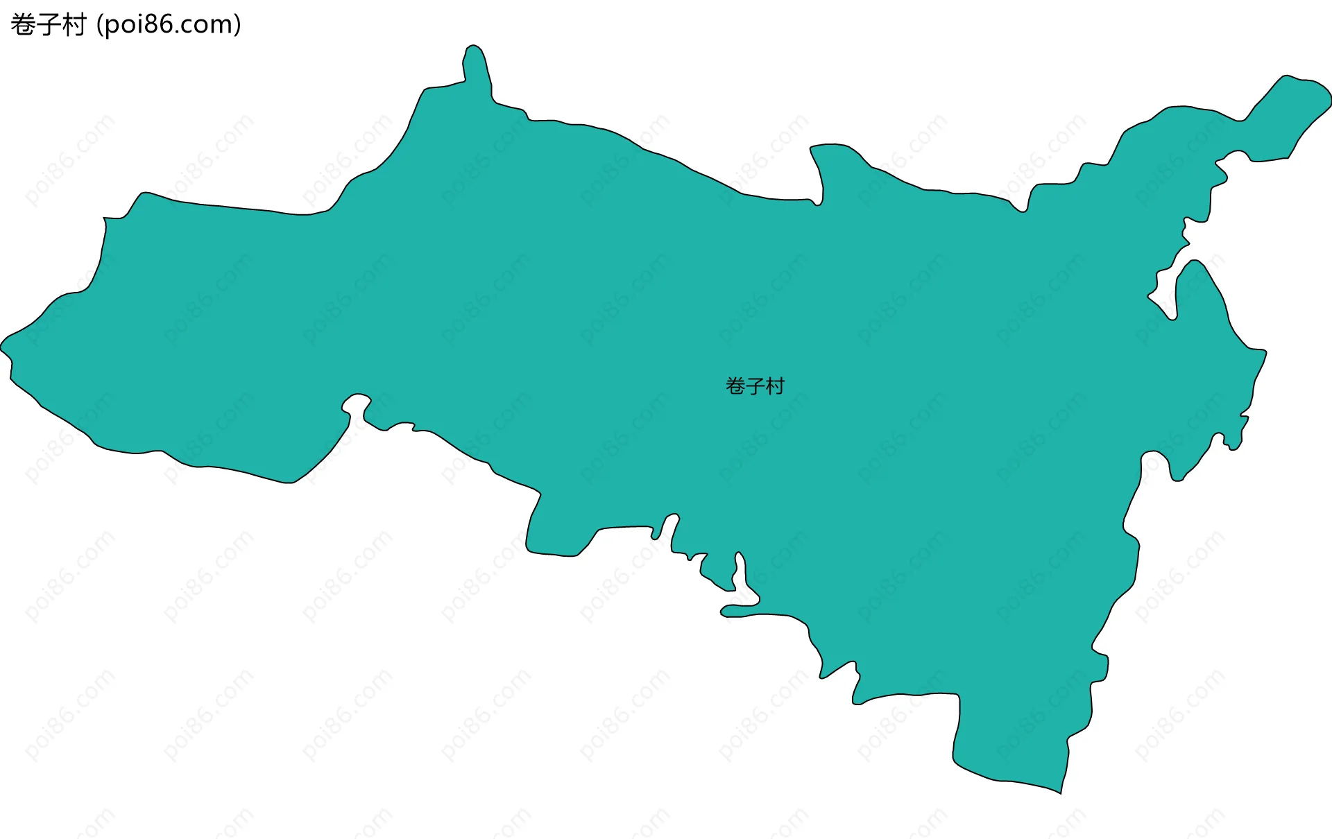 卷子村边界地图