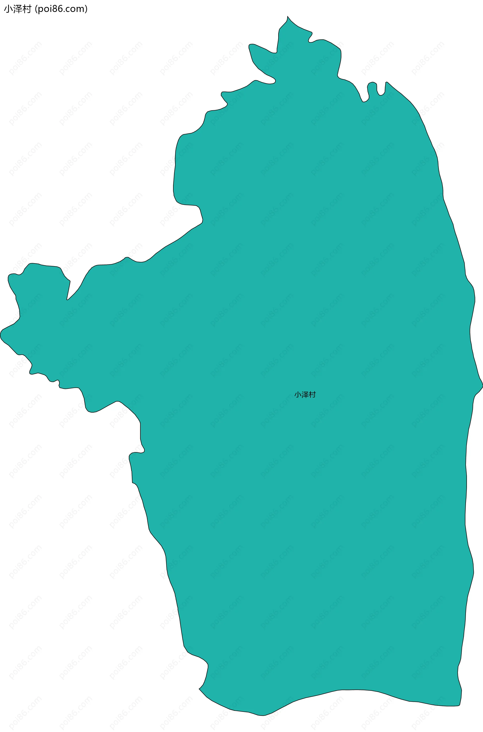 小泽村边界地图