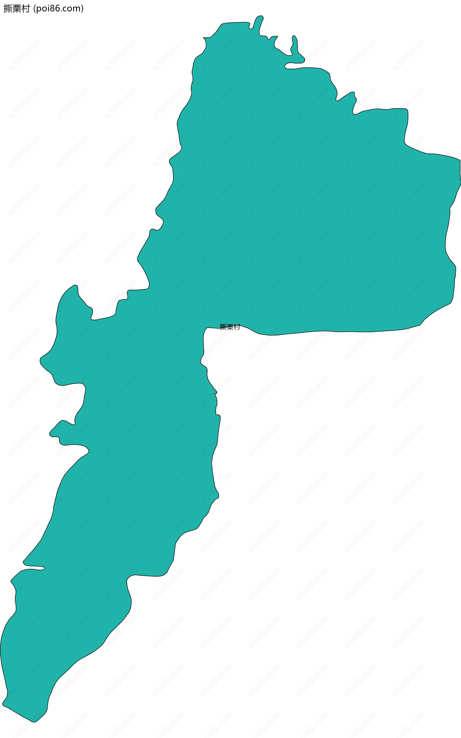 撕栗村边界地图