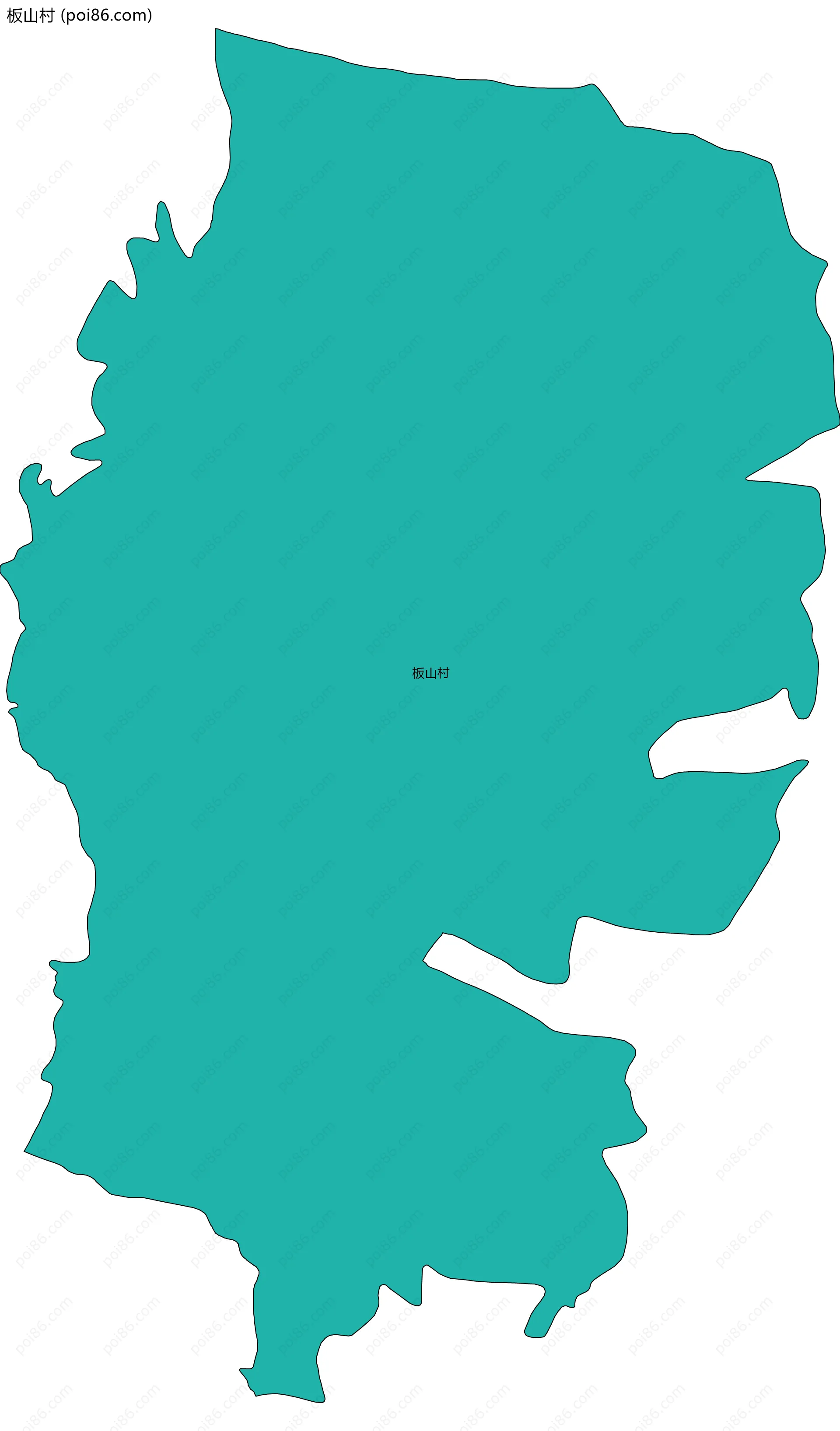 板山村边界地图